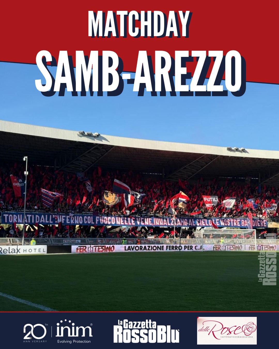 MATCHDAY ❗

35^ giornata del girone B di Serie C Sky Wifi: l'@u.s.sambenedettese 🔴🔵 ospita la capolista Arezzo al Riviera delle Palme 🏟. Fischio d'inizio alle ore 14:30

#matchday #sambarezzo #samare #stadiorivieradellepalme #grb #gazzettarossoblù #samb #sambenedettese #instagol #instafootball #lagazzettarossoblù #calcio #rossoblù #seriec #gironeb #legapro #seriecskywifi