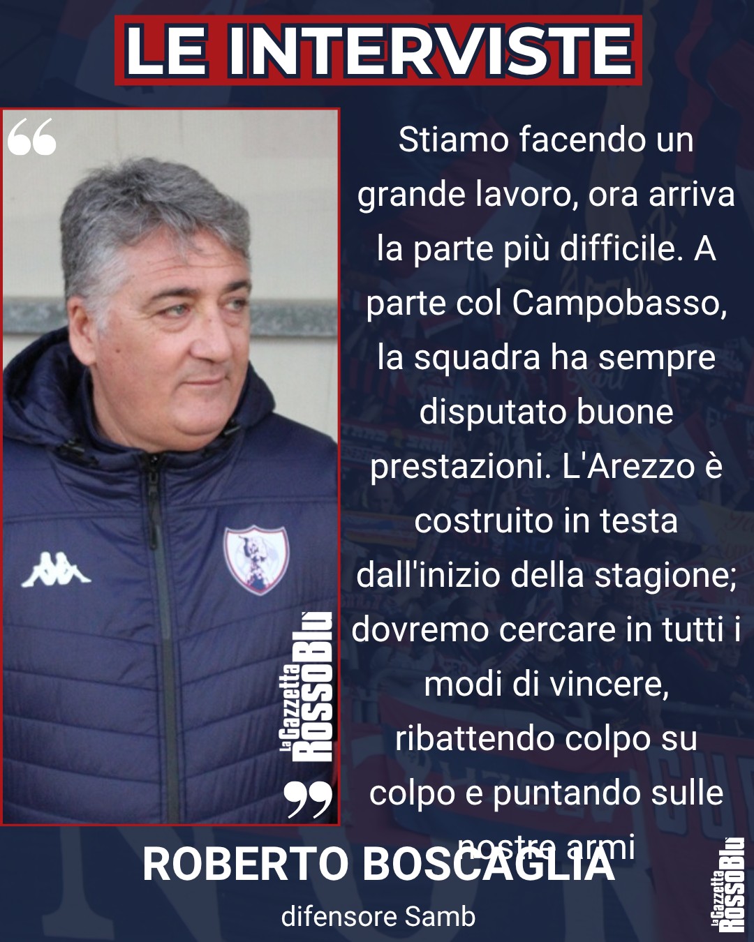 MISTER 🎙

@u.s.sambenedettese 🔴🔵, le parole di mister Roberto Boscaglia alla vigilia del match con l'Arezzo 🏟

#robertoboscaglia #boscaglia #samare #sambarezzo #grb #gazzettarossoblù #samb #sambenedettese #instagol #instafootball #lagazzettarossoblù #calcio #rossoblù #seriec #gironeb #legapro #seriecskywifi