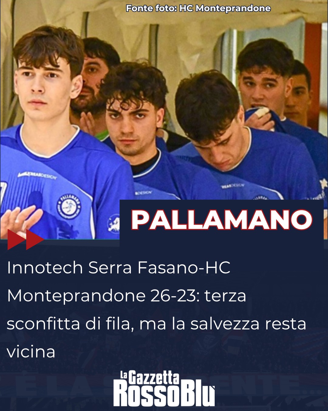 PALLAMANO 🤾‍♂

L'@hc_monteprandone incappa in una sconfitta in casa del Serra Fasano, ma la salvezza resta a portata di mano

#innotechserrafasano #serrafasano #pallamano #handball #serieasilver #pallamanomonteprandone #hcmonteprandone #monteprandone #grb #lagazzettarossoblù