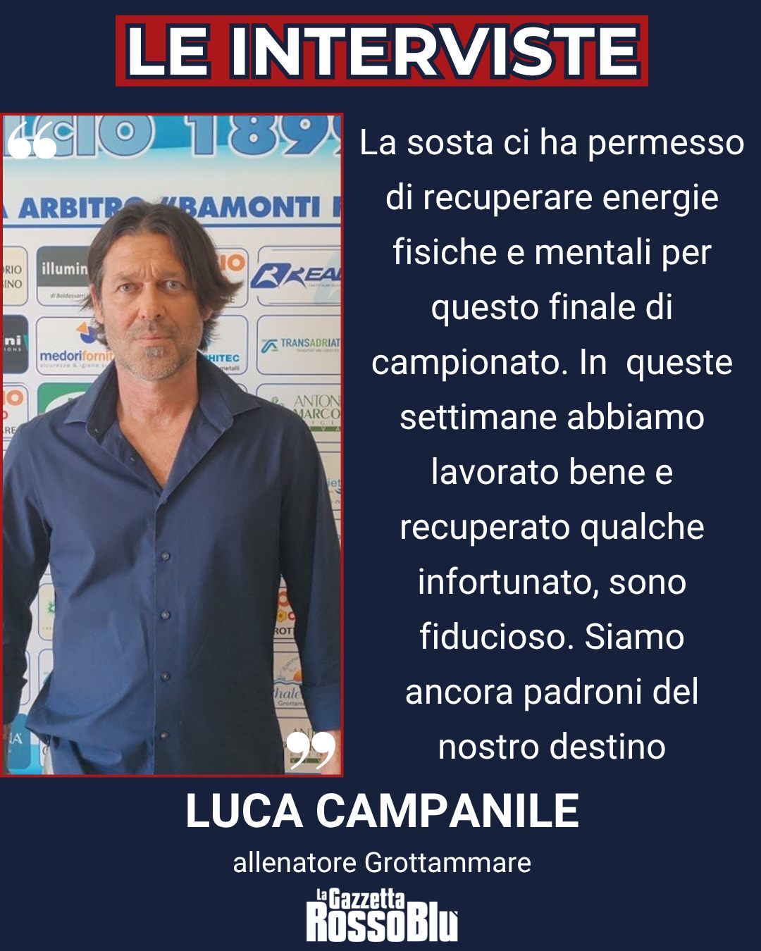 PROMOZIONE ⚽

@grottammarecalcio ⚪🔵, le parole di mister Luca Campanile 🎙

#lucacampanile #campanile #calcio #marche #promozione #gironeb #grottammare #grottammarecalcio #grb #lagazzettarossoblù