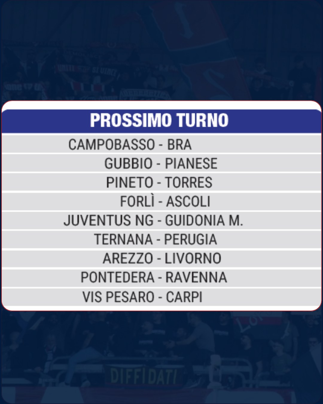 36^ GIORNATA 🗓

Le partite in programma tra oggi e domani nella 36^ giornata del girone B di Serie C 🏟. Turno di riposo per la Samb

#grb #gazzettarossoblù #samb #sambenedettese #instagol #instafootball #lagazzettarossoblù #calcio #rossoblù #seriec #gironeb #legapro #seriecskywifi