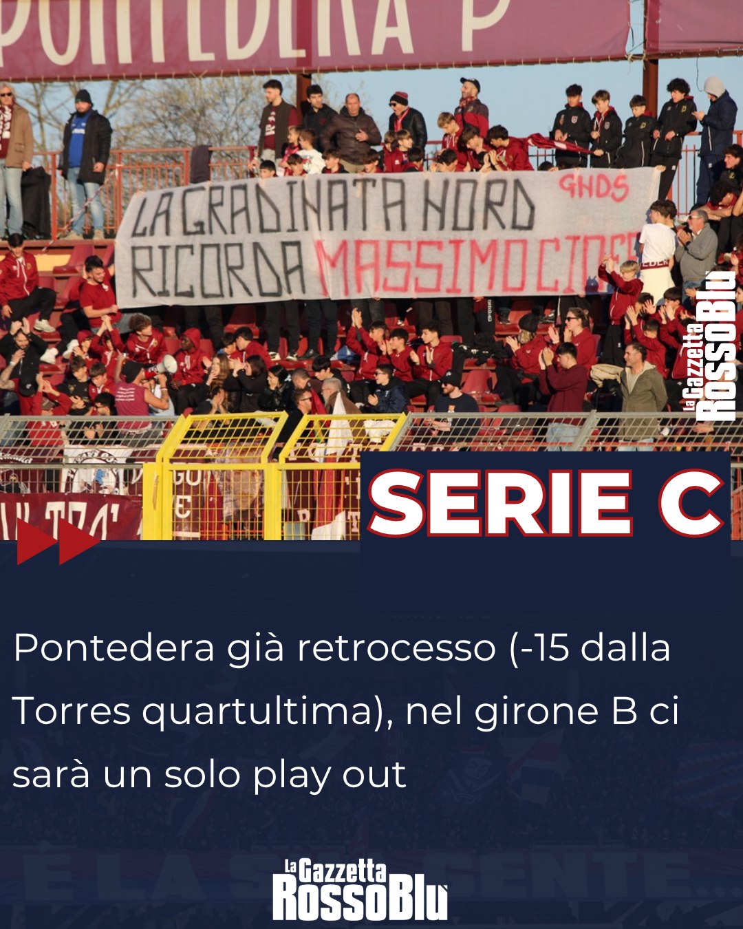 PONTEDERA 📉

Il Pontedera (che sabato sera affronterà l'@u.s.sambenedettese 🔴🔵 al Riviera) è retrocesso con due giornate d'anticipo ❌

15 punti di differenza dal quartultimo posto (attualmente occupato dalla Torres), nel girone B ci sarà un solo play out

#sampon #sambpontedera #grb #gazzettarossoblù #samb #sambenedettese #instagol #instafootball #lagazzettarossoblù #calcio #rossoblù #seriec #gironeb #legapro #seriecskywifi
