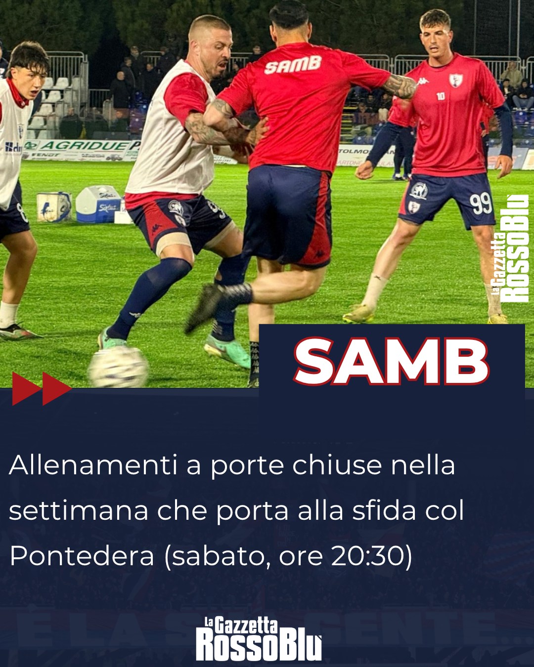 PORTE CHIUSE 🔐

Massima concentrazione per l'@u.s.sambenedettese 🔴🔵: allenamenti a porte chiuse nella settimana che culmina con la sfida col Pontedera 🏟

#sampon #sambpontedera #grb #gazzettarossoblù #samb #sambenedettese #instagol #instafootball #lagazzettarossoblù #calcio #rossoblù #seriec #gironeb #legapro #seriecskywifi