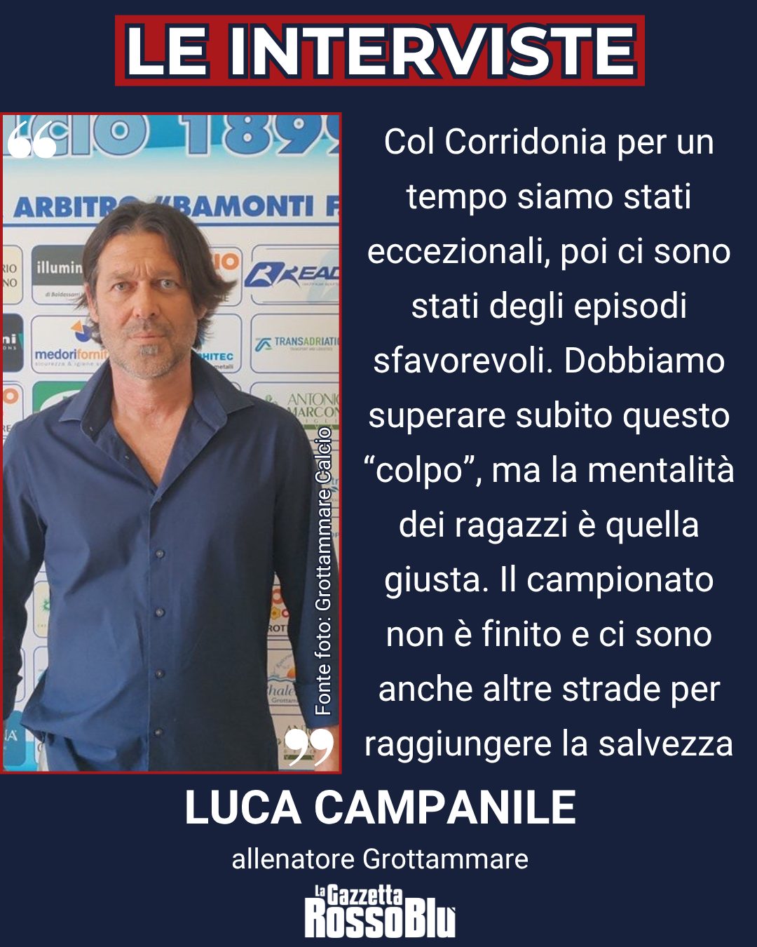 PROMOZIONE ⚽

@grottammarecalcio ⚪🔵, le parole del mister Luca Campanile 💬

#lucacampanile #campanile #calcio #marche #promozione #gironeb #grottammare #grottammarecalcio #grb #lagazzettarossoblù