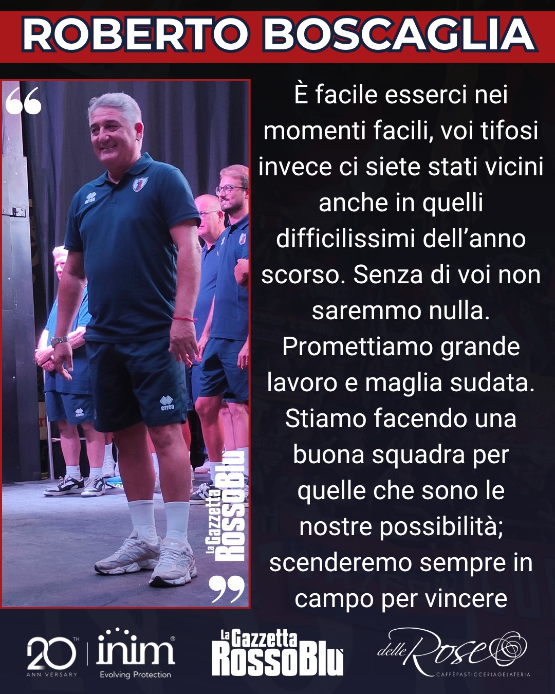 MISTER 

@u.s.sambenedettese 🔴🔵, le parole di mister Roberto Boscaglia 🎙 in occasione della presentazione di ieri sera in piazza Giorgini

#robertoboscaglia #presentazione #grb #gazzettarossoblù #samb #sambenedettese #lagazzettarossoblù #calcio #seriec #gironeb #legapro #seriecskywifi #sanbenedetto #sanbenedettodeltronto