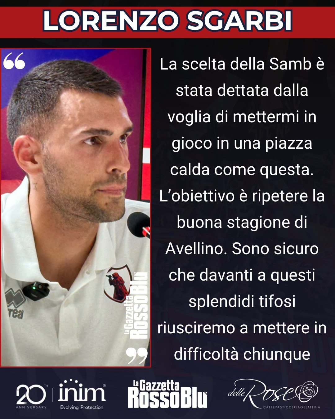 SGARBI 🎙

@u.s.sambenedettese 🔴🔵, le parole del nuovo attaccante rossoblù Lorenzo Sgarbi

#lorenzosgarbi #samlan #samblanciano #grb #gazzettarossoblù #samb #sambenedettese #lagazzettarossoblù #calcio #seriec #gironeb #legapro #seriecskywifi