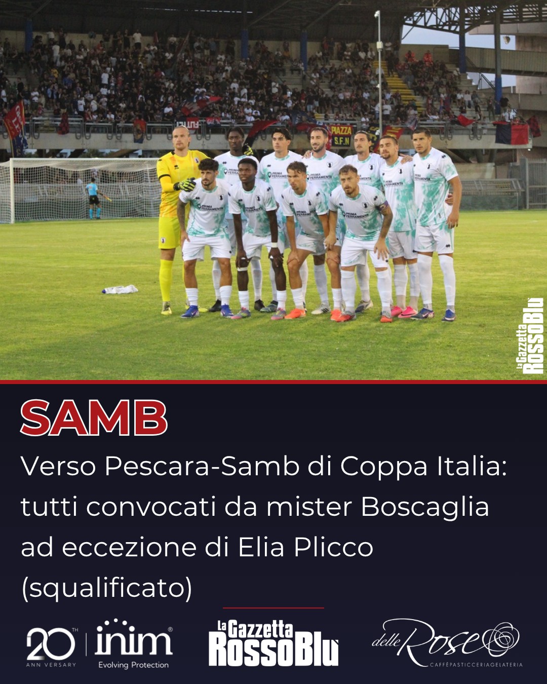 VIGILIA ⏳

@u.s.sambenedettese 🔴🔵, tutti convocati ad eccezione dello squalificato Elia Plicco per la trasferta di Pescara

#pessam #pescarasamb #coppaitalia #coppaitaliaseriec #grb #gazzettarossoblù #samb #sambenedettese #lagazzettarossoblù #calcio #seriec #gironeb #legapro #seriecskywifi
