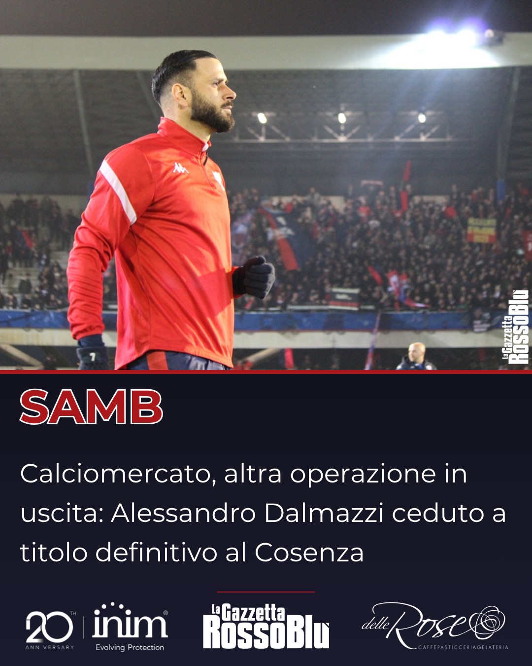 CALCIOMERCATO ⚽🔄

Termina ufficialmente la parentesi con l'@u.s.sambenedettese 🔴🔵 per Alessandro Dalmazzi: il difensore passa - a titolo definitivo - al Cosenza

#alessandrodalmazzi #cosenza #gironec #grb #gazzettarossoblù #samb #sambenedettese #lagazzettarossoblù #calcio #seriec #gironeb #legapro #seriecskywifi