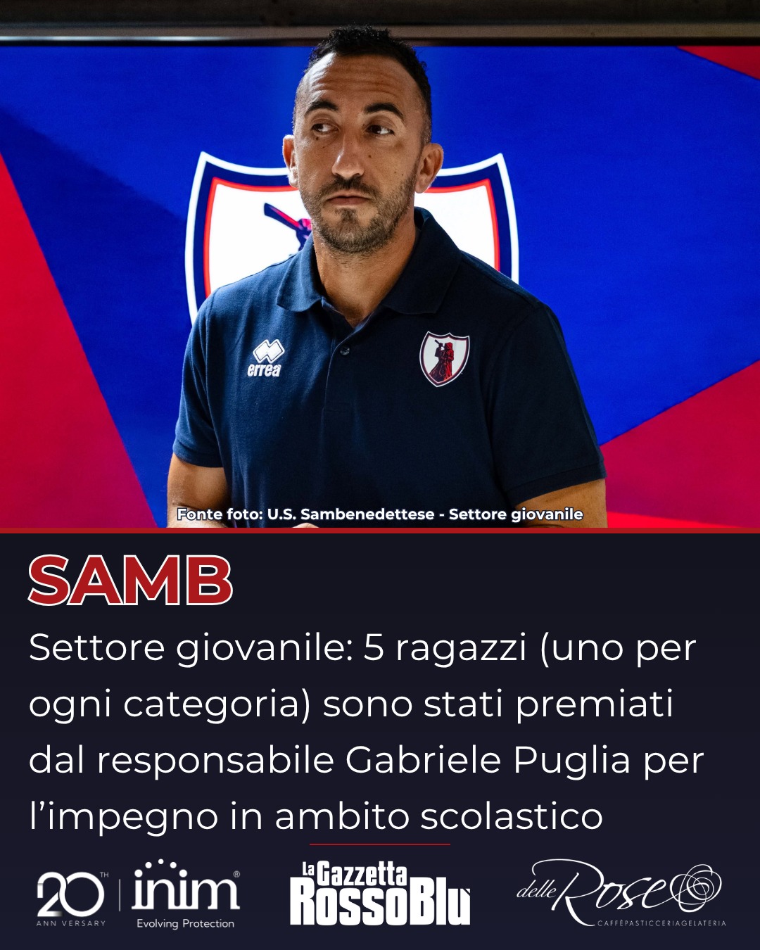 SETTORE GIOVANILE ⚽

Cinque ragazzi dell'@settoregiovanilesambenedettese 🔴🔵 premiati dal responsabile Gabriele Puglia 🏅 per essersi distinti fuori dal campo

@gabripuglia14 #gabrielepuglia #settoregiovanile #grb #gazzettarossoblù #samb #sambenedettese #lagazzettarossoblù
