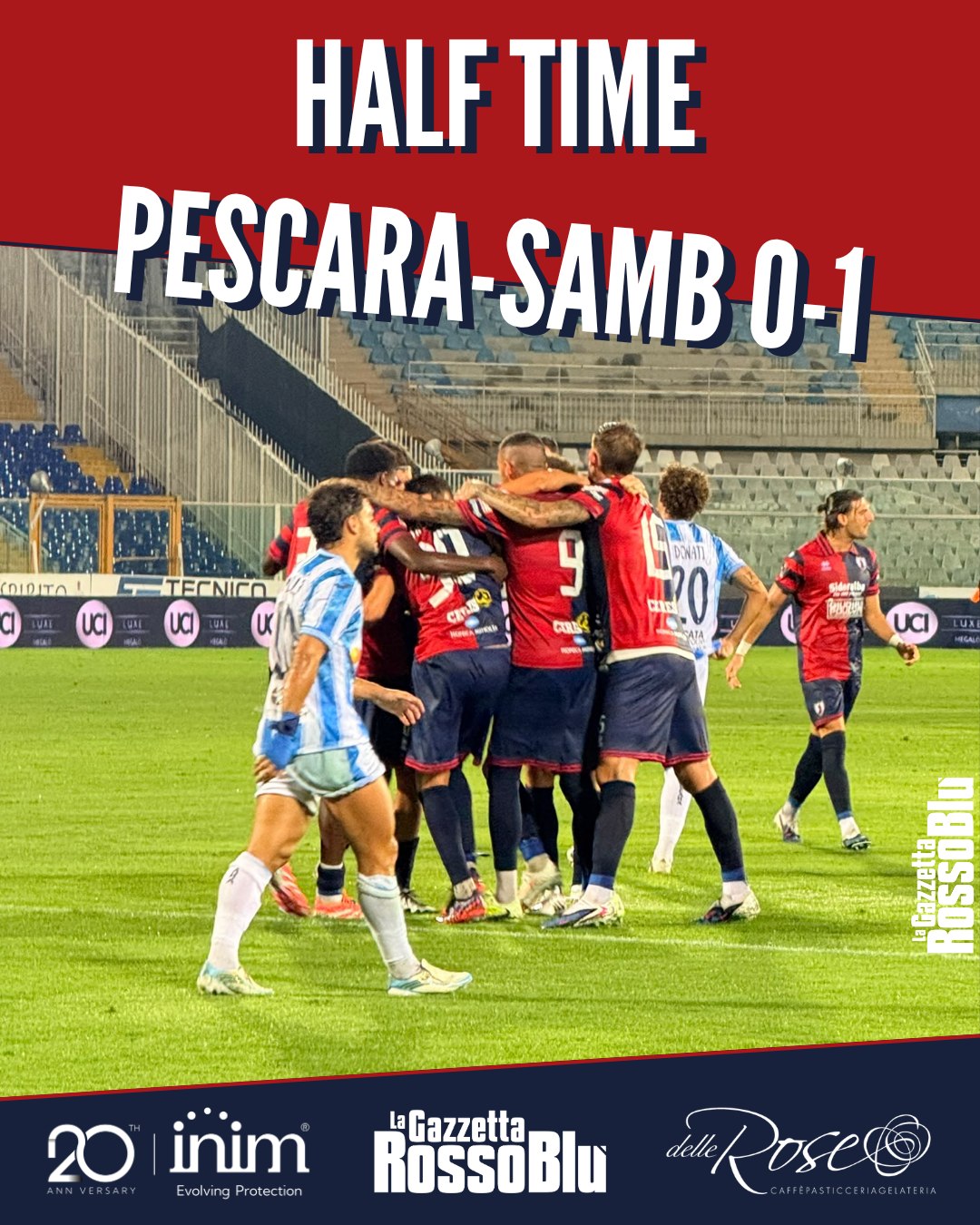 PRIMO TEMPO ⏸

L'@u.s.sambenedettese 🔴🔵 va al riposo avanti: in casa del Pescara, per ora, decide il gol di Nicoli 🎯

#pessam #pescarasamb #coppaitalia #coppaitaliaseriec #grb #gazzettarossoblù #samb #sambenedettese #lagazzettarossoblù #calcio #seriec #gironeb #legapro #seriecskywifi