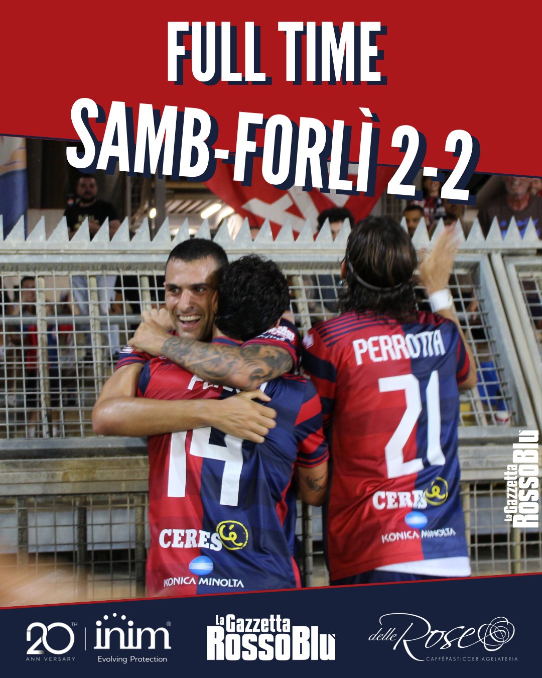 FINITA ❗❗

Termina 2-2 la sfida tra @u.s.sambenedettese 🔴🔵 e Forlì: per i rossoblù a segno Plicco 🎯 nel primo tempo e Tunjov 🎯 nella ripresa. Annullato un gol a Marranzino dopo revisione FVS ❌

#samfor #sambforlì #grb #gazzettarossoblù #samb #sambenedettese #lagazzettarossoblù #calcio #seriec #gironeb #legapro #seriecskywifi #stadiorivieradellepalme