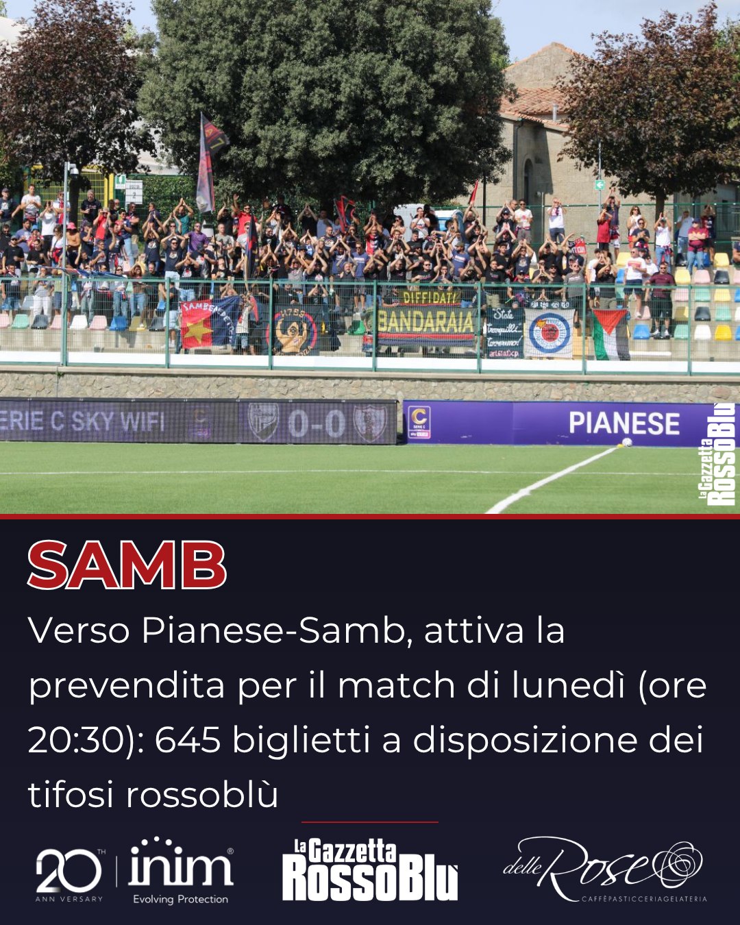 PREVENDITA 🔛

Attiva la prevendita 🎫 per la partita di lunedì sera tra Pianese e @u.s.sambenedettese 🔴🔵

#piasam #pianesesamb #prevendita #grb #gazzettarossoblù #samb #sambenedettese #lagazzettarossoblù #calcio #seriec #gironeb #legapro #seriecskywifi