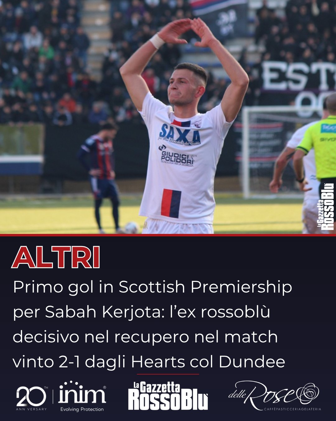 BRAVO SABAH 💪🏻

Primo gol in Scottish Premiership 🏴󠁧󠁢󠁳󠁣󠁴󠁿 per @sabah_kerjota 🎯

L'ex attaccante della Samb 🔴🔵 (protagonista nel campionato di Serie D vinto nel 2024/25) ha segnato - in pieno recupero - il gol del 2-1 contro il Dundee

#exsamb #hearts #heartsofmidlothian #heartsdundee #scottishpremiership #grb #lagazzettarossoblù #samb #sambenedettese #sabahkerjota