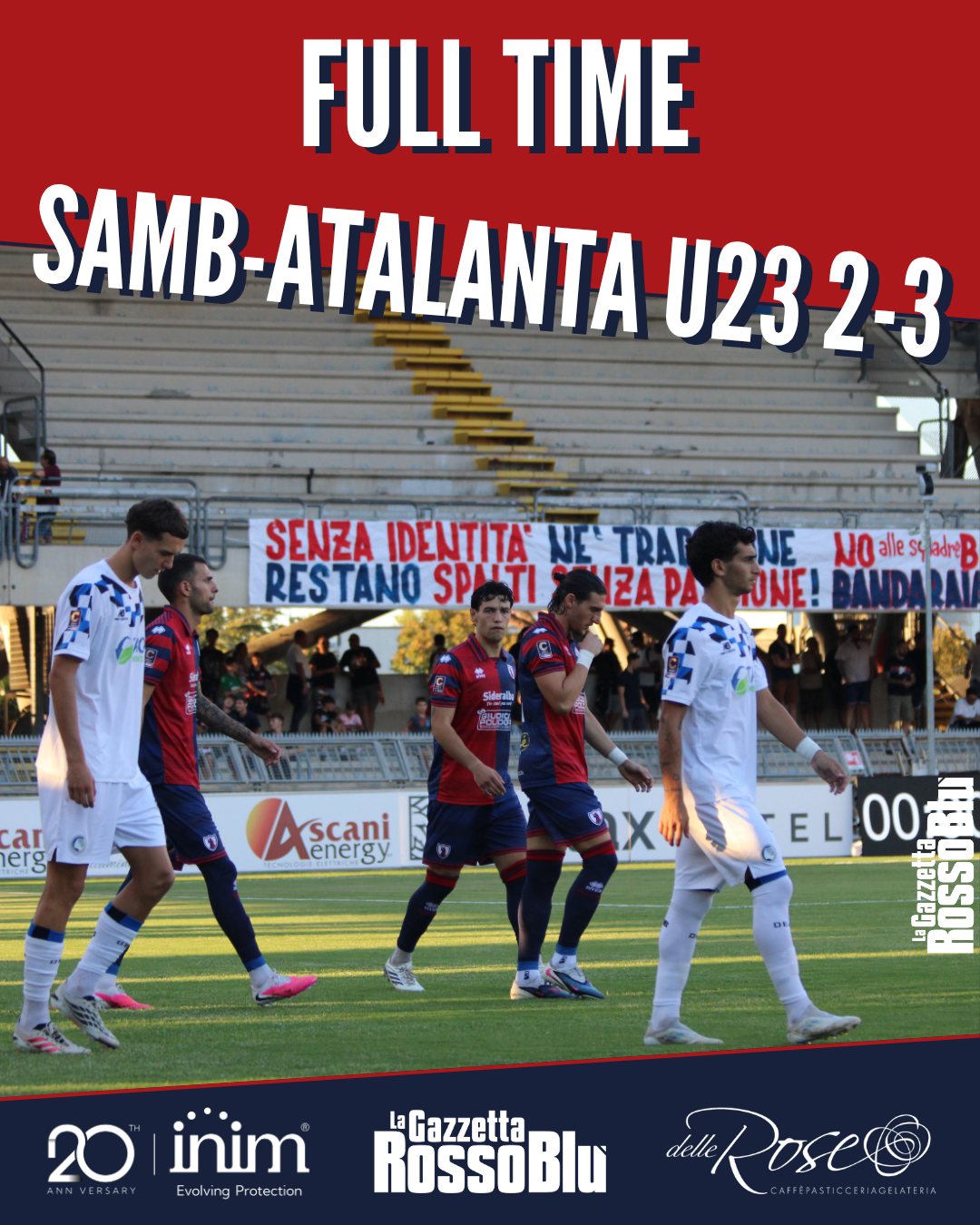 FINITA ❗❗

L'@u.s.sambenedettese 🔴🔵 viene superata anche dall'Atalanta U23: non bastano i gol di Camigliano e Nicoli nella ripresa ❌, al Riviera finisce 3-2 per i nerazzurri 🏟

#samata #sambatalantau23 #stadiorivieradellepalme #grb #gazzettarossoblù #samb #sambenedettese #lagazzettarossoblù #calcio #seriec #gironeb #legapro #seriecskywifi