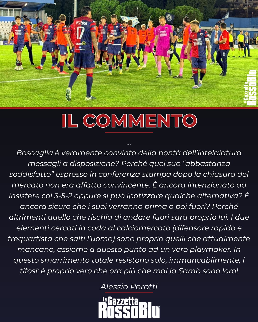 COMMENTO ✍🏻

Alcune delle riflessioni 💬 nel nostro Commento dopo Pineto-Samb

#pinsam #pinetosamb #stadiopavonemariani #grb #gazzettarossoblù #samb #sambenedettese #lagazzettarossoblù #calcio #seriec #gironeb #legapro #seriecskywifi