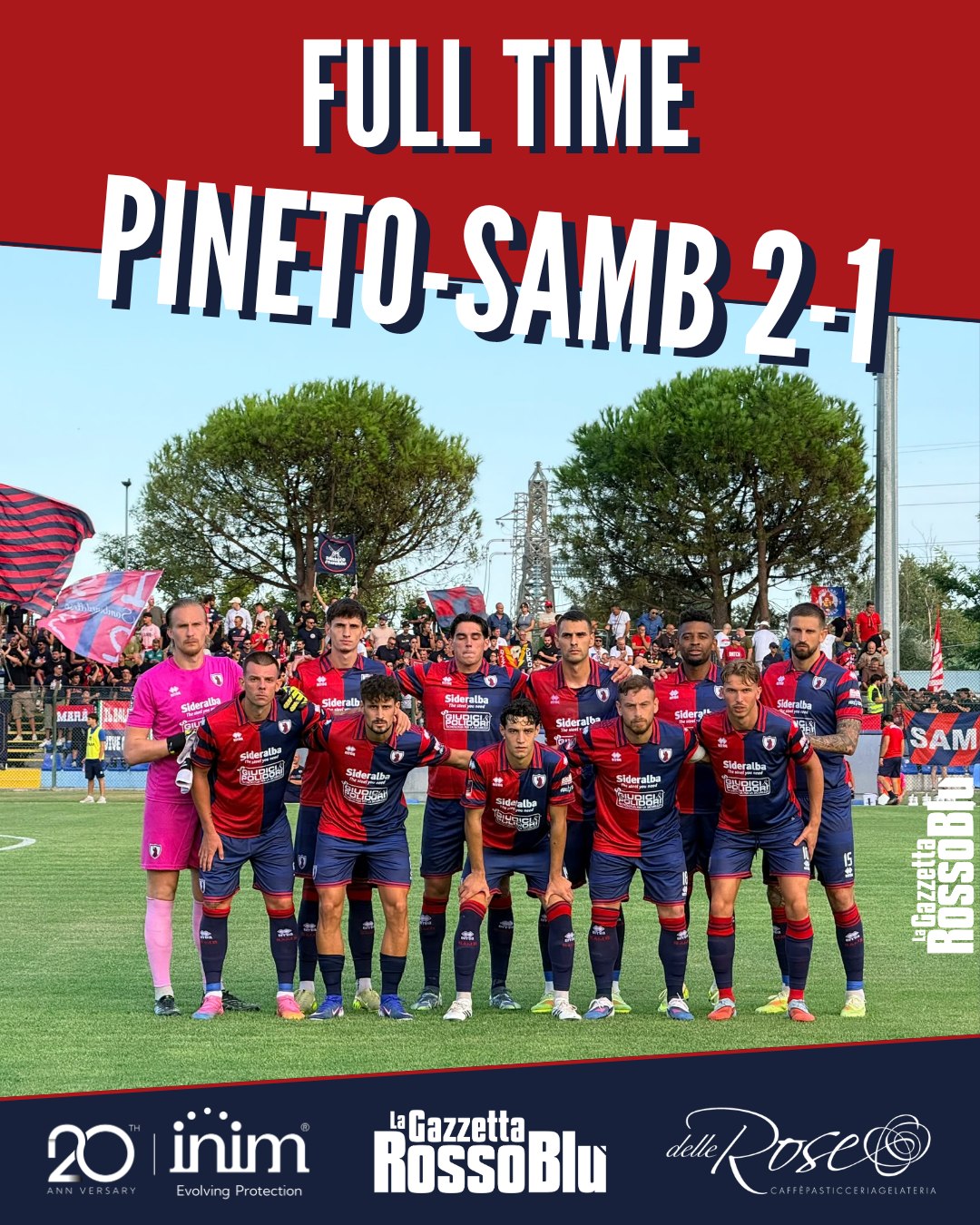 FINITA ❗❗

L'@u.s.sambenedettese 🔴🔵 va sotto 2-0 a Pineto ma, in dieci uomini, sfiora la rimonta: il gol di Perrotta nel finale però viene annullato dall'FVS ❌. Allo stadio Pavone-Mariani finisce 2-1 🏟

#pinsam #pinetosamb #stadiopavonemariani #grb #gazzettarossoblù #samb #sambenedettese #lagazzettarossoblù #calcio #seriec #gironeb #legapro #seriecskywifi