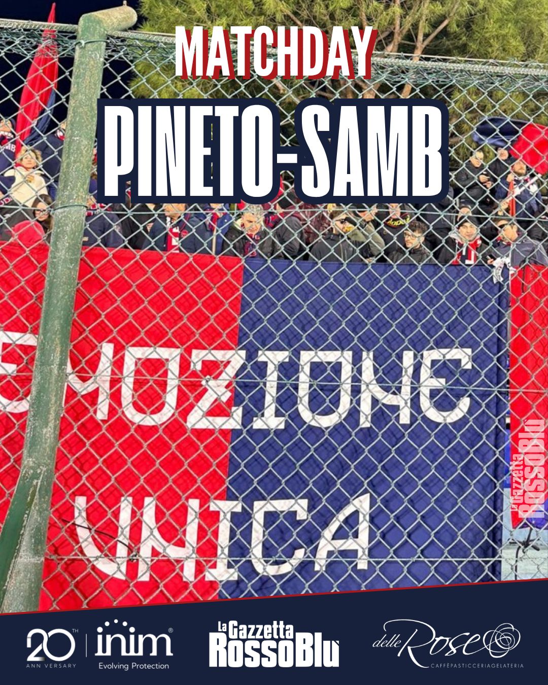 MATCHDAY 4⃣

L'@u.s.sambenedettese 🔴🔵 va in casa del Pineto, con l'obiettivo di sbloccarsi e centrare la prima vittoria in campionato ✅

🏟 Settore ospiti sold out (500 posti) allo stadio Mariani-Pavone. Fischio d'inizio alle 18:00

#pinsam #pinetosamb #matchday #stadiomarianipavone #grb #gazzettarossoblù #samb #sambenedettese #lagazzettarossoblù #calcio #seriec #gironeb #legapro #seriecskywifi