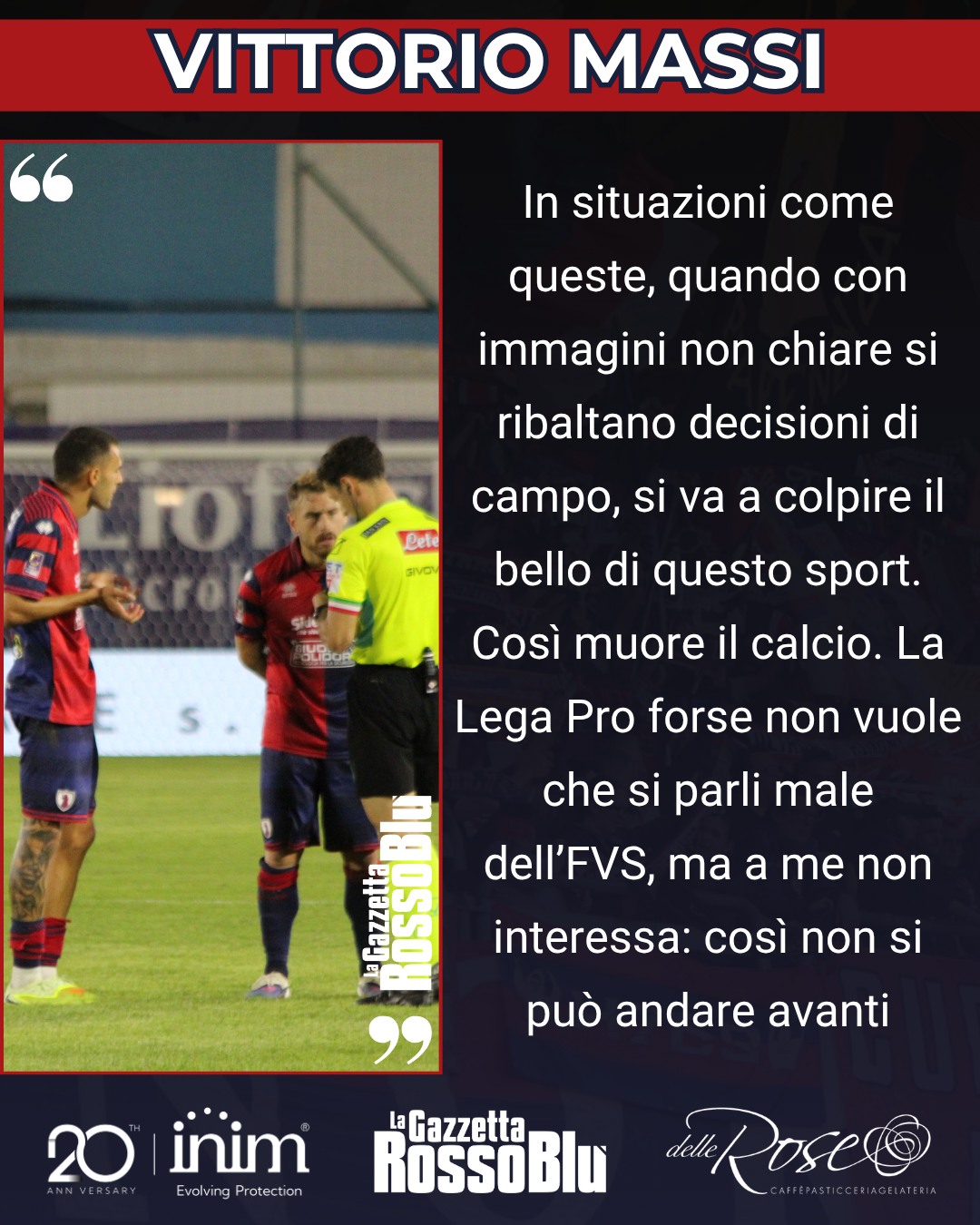 MASSI 🎙

Il presidente dell'@u.s.sambenedettese 🔴🔵 furioso non solo con la squadra, ma anche con l'FVS 🖥

#pinsam #pinetosamb #vittoriomassi #grb #gazzettarossoblù #samb #sambenedettese #lagazzettarossoblù #calcio #seriec #gironeb #legapro #seriecskywifi #stadiopavonemariani