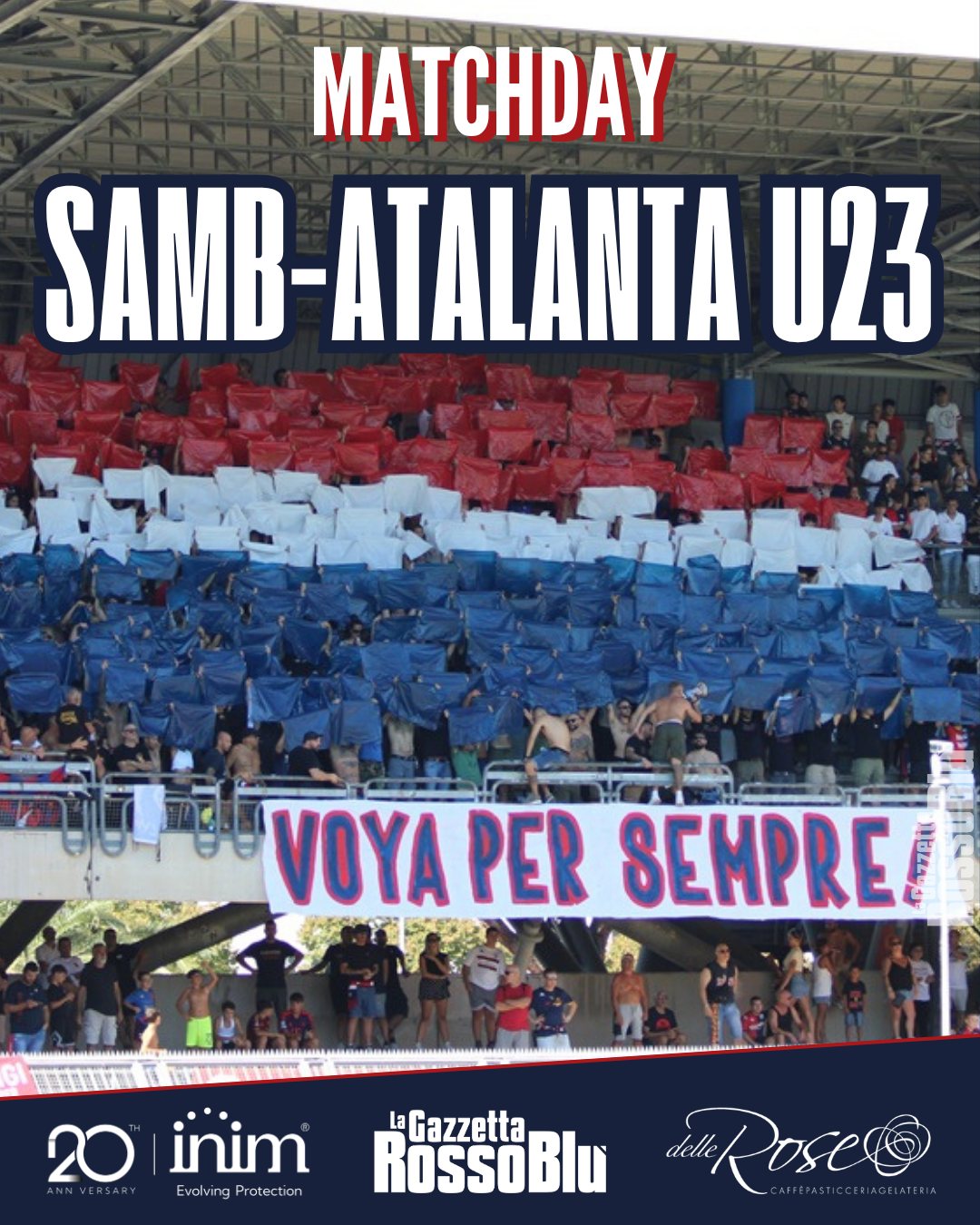 MATCHDAY 5⃣

🗓 5^ giornata di campionato del girone B di Serie C Sky Wifi

L'@u.s.sambenedettese 🔴🔵 riceve al Riviera delle Palme 🏟 l'Atalanta U23: fischio d'inizio alle ore 18:30

#samata #sambatalantau23 #matchday #stadiorivieradellepalme #grb #gazzettarossoblù #samb #sambenedettese #lagazzettarossoblù #calcio #seriec #gironeb #legapro #seriecskywifi