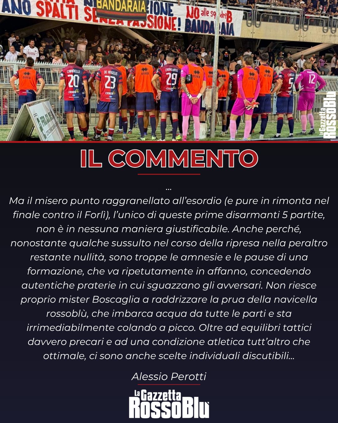COMMENTO ✍🏻

💬 Alcune delle riflessioni del nostro Alessio Perotti nel Commento dopo Samb-Atalanta U23

🔎 Sul nostro sito e sull'edizione cartacea e digital della Gazzetta trovate l'articolo completo

#samata #sambatalantau23 #grb #gazzettarossoblù #samb #sambenedettese #lagazzettarossoblù #calcio #seriec #gironeb #legapro #seriecskywifi