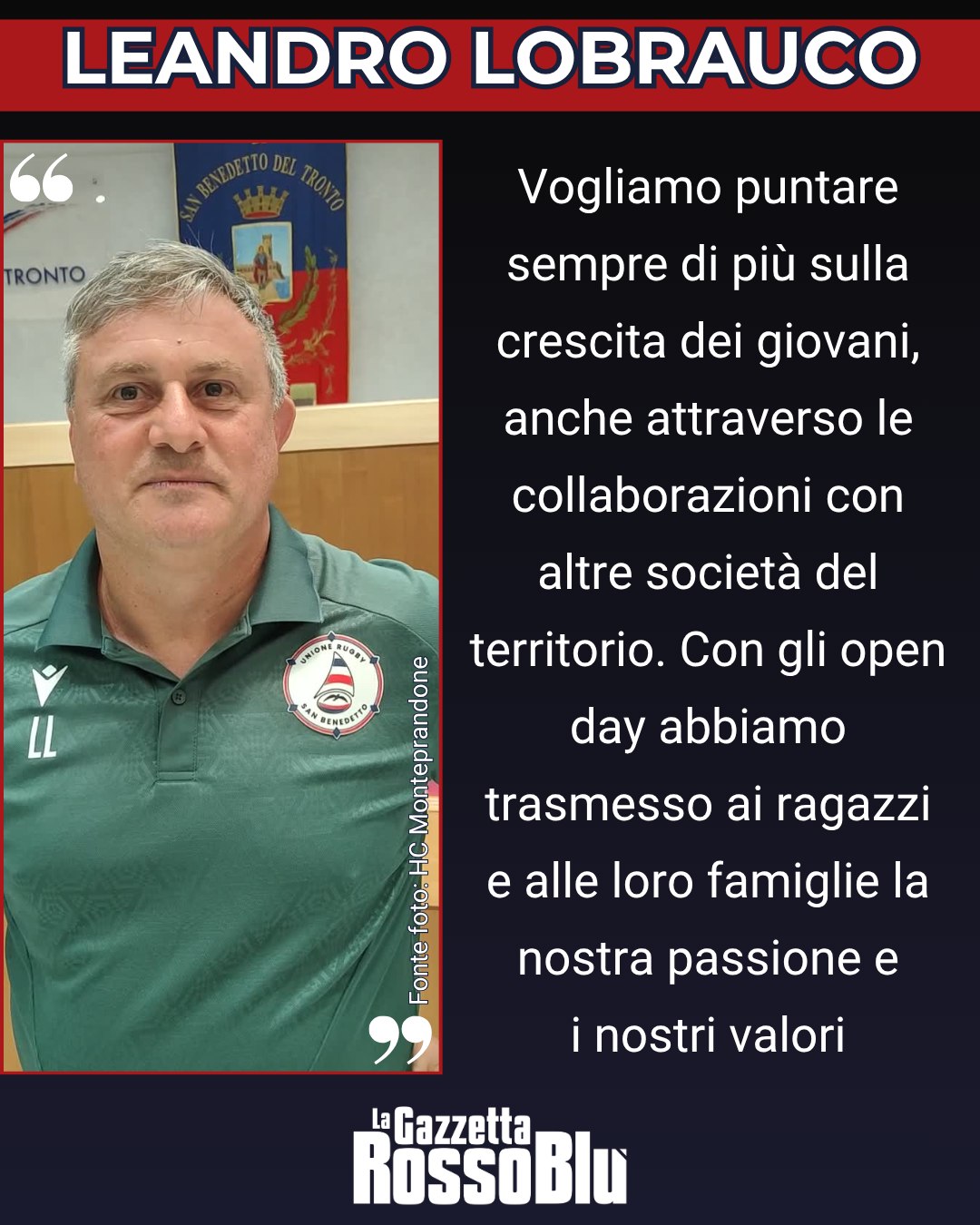 RUGBY 🏉

@unione_rugby_samb 🔴🔵, le parole dell'head coach dell'Academy @leandrolobrauco 🎙

#leandrolobrauco #unionerugbysanbenedetto #ursbt #unionerugbysbt #rugby #grb #gazzettarossoblù #lagazzettarossoblù