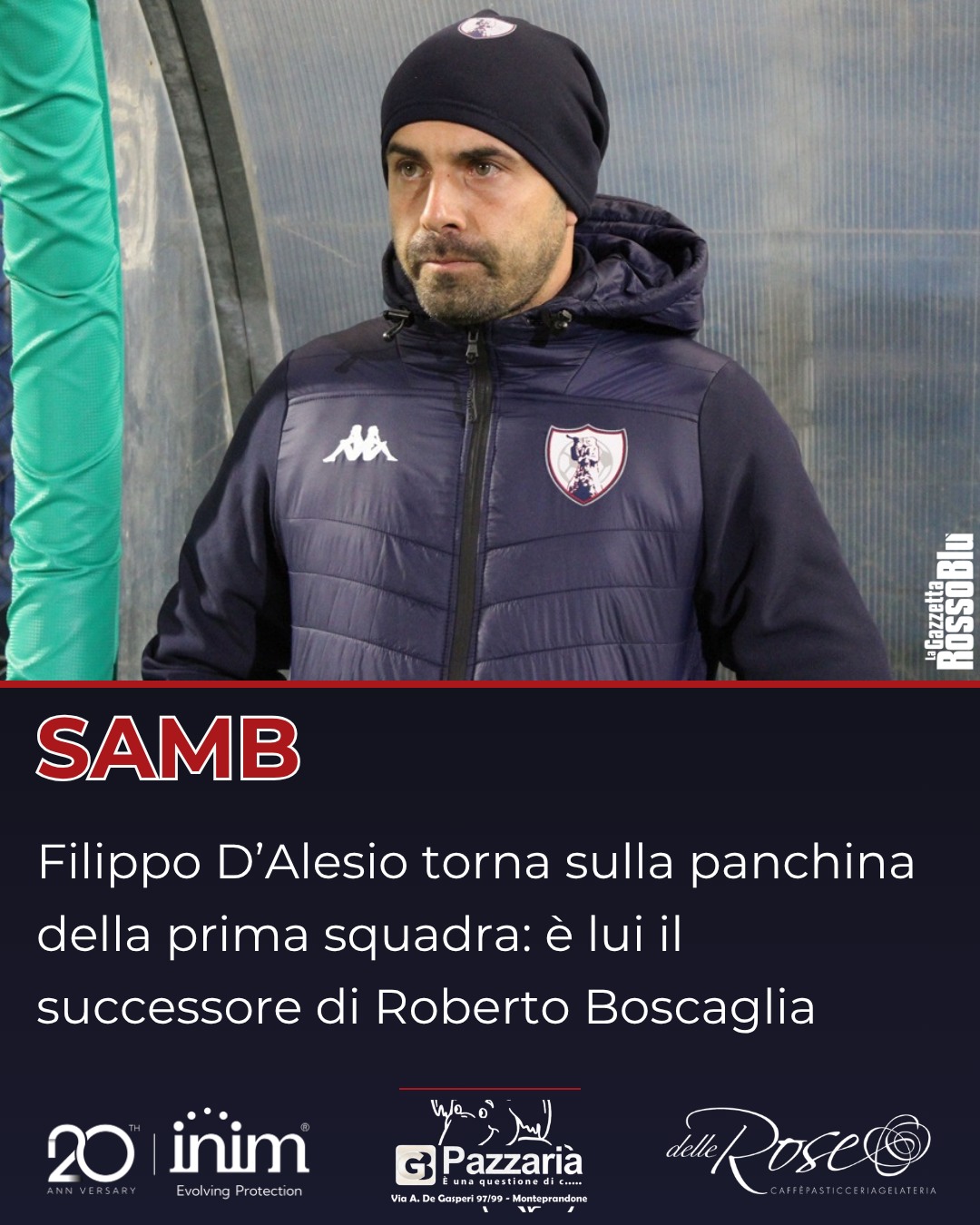 D'ALESIO 🔙

L'@u.s.sambenedettese 🔴🔵 si affida di nuovo a Filippo D'Alesio: a lui la panchina della prima squadra dopo l'interruzione del rapporto con Roberto Boscaglia

#filippodalesio #robertoboscaglia #grb #gazzettarossoblù #samb #sambenedettese #lagazzettarossoblù #calcio #seriec #gironeb #legapro #seriecskywifi