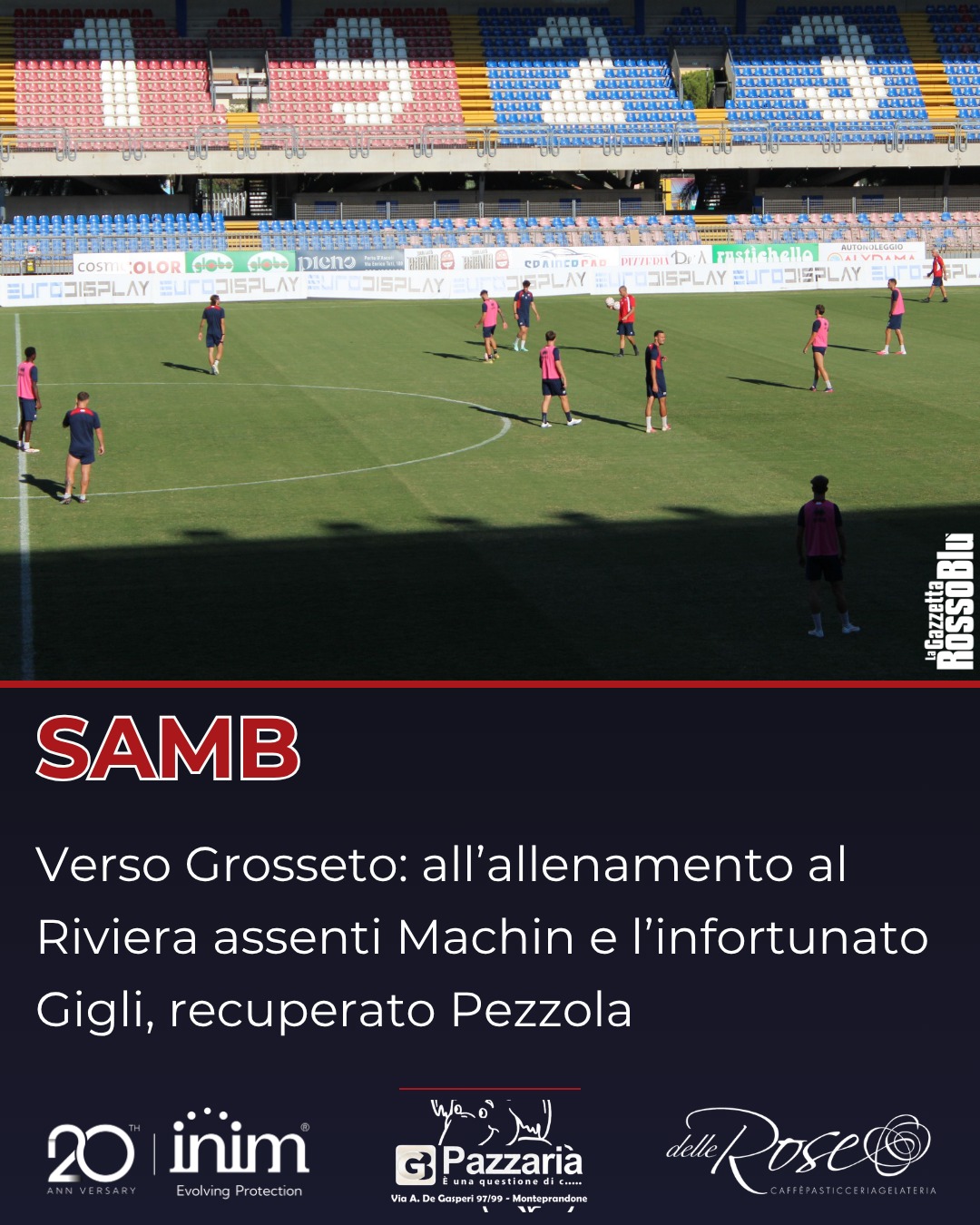 VERSO GROSSETO 🔜

@u.s.sambenedettese 🔴🔵, mister D'Alesio recupera Pezzola 🔙

#grb #gazzettarossoblù #samb #sambenedettese #lagazzettarossoblù #calcio #seriec #gironeb #legapro #seriecskywifi