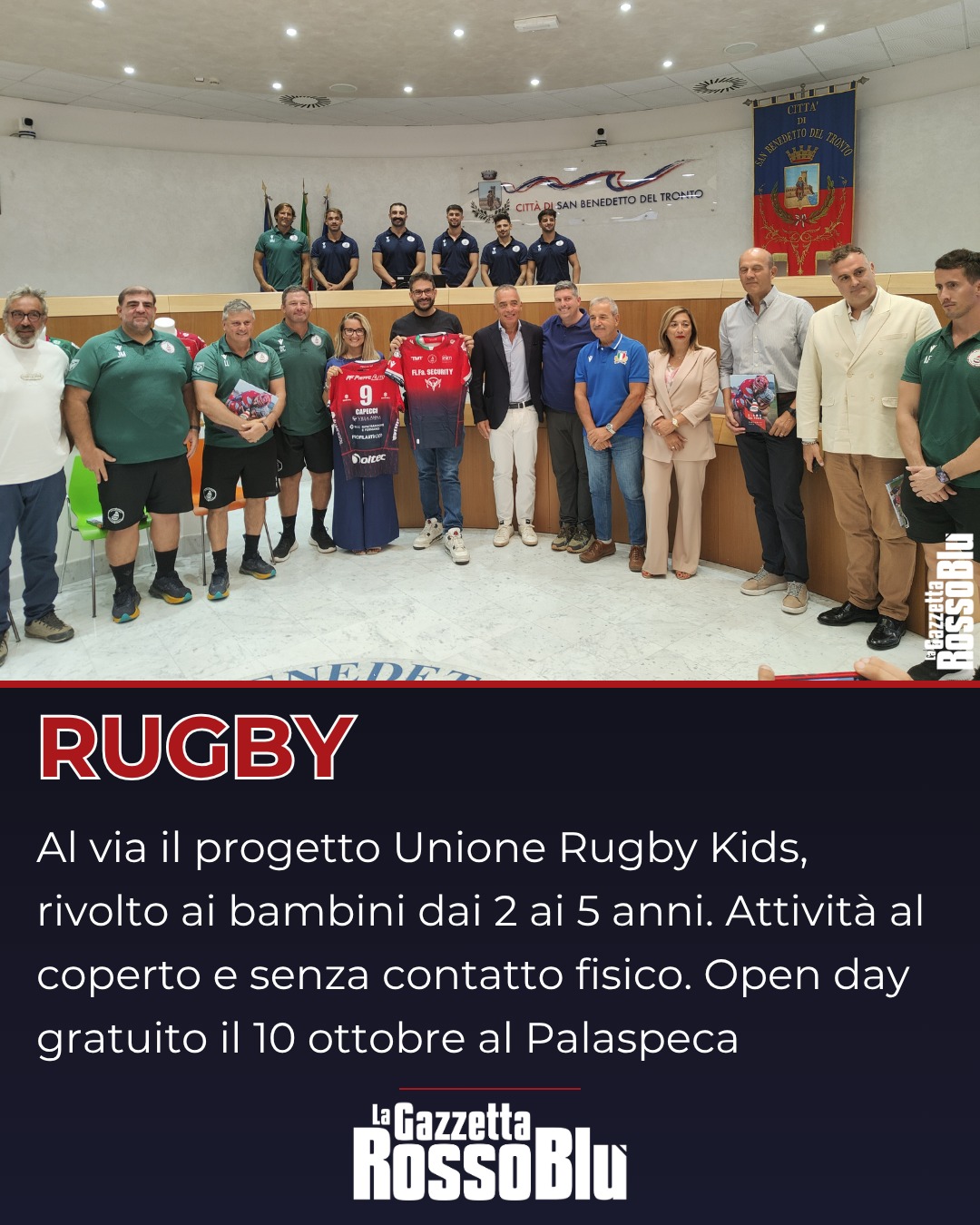 RUGBY 🏉

@unione_rugby_samb 🔴🔵, al via il progetto Unione Rugby Kids rivolto ai bambini dai 2 ai 5 anni

🗓 Attività al coperto al Palaspeca e assenza di contatto fisico. Open day gratuito sabato 10 ottobre

#unionerugbykids #ursbt #unionerugbysanbenedetto #ursbt #unionerugbysbt #rugby #seriea #grb #gazzettarossoblù #lagazzettarossoblù