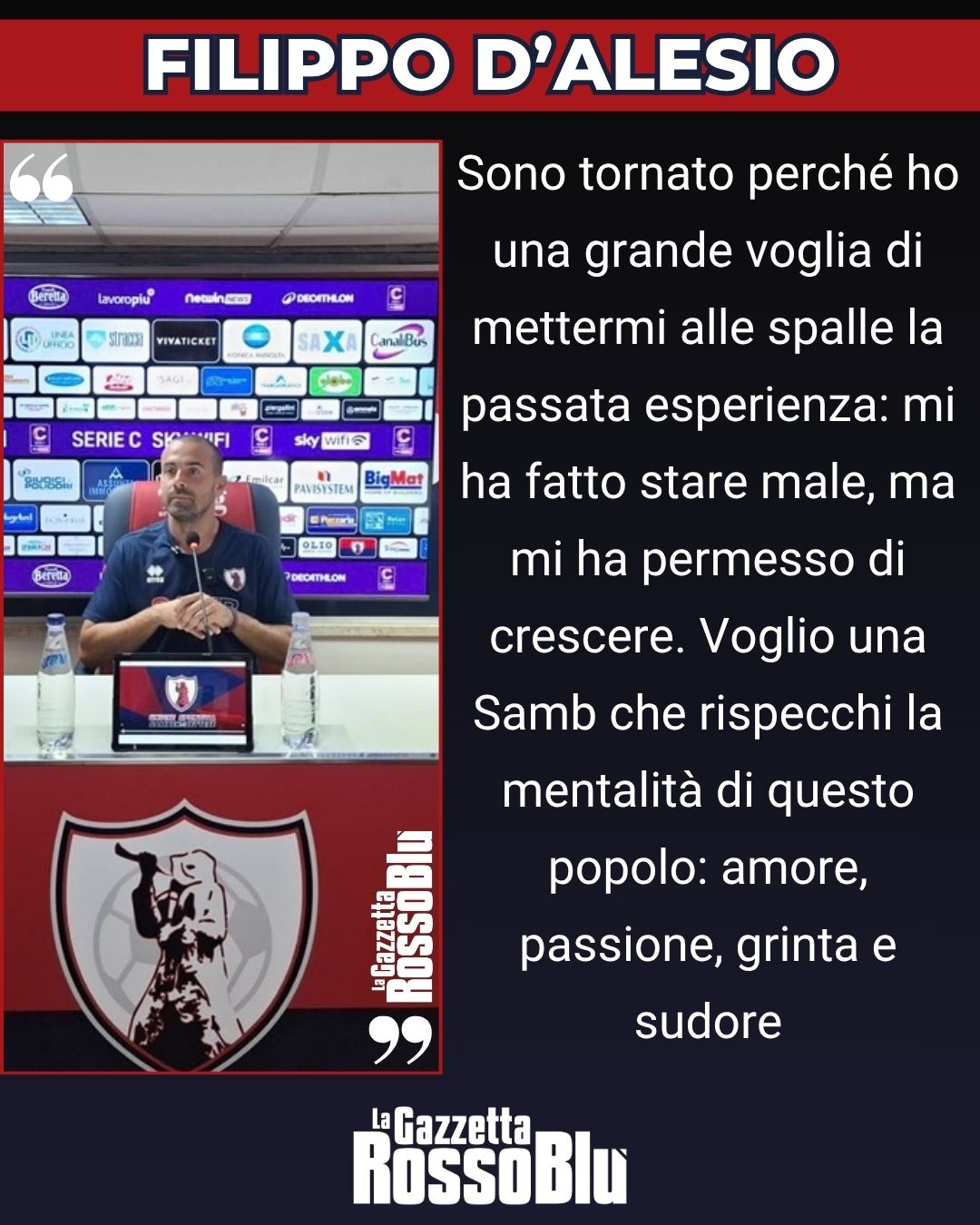 D'ALESIO🎙

U.S. Sambenedettese🔴🔵, le parole di mister Filippo D'Alesio alla vigilia della gara sul campo del Grosseto
