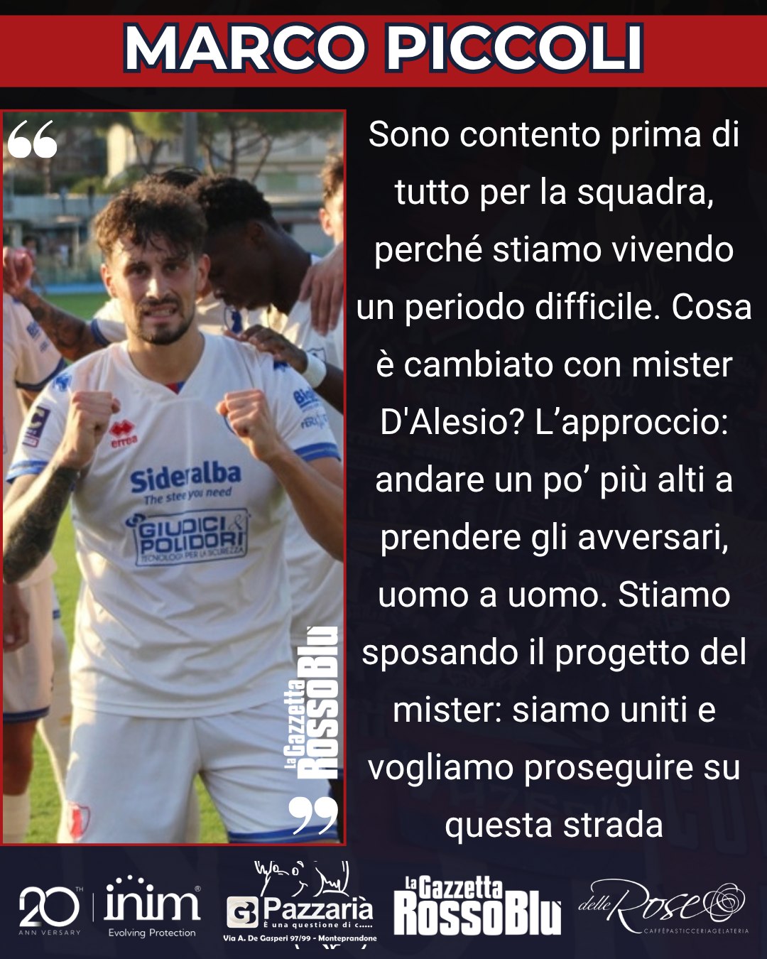 PICCOLI 🎙

@u.s.sambenedettese 🔴🔵, le parole di @marcopiccoli__ dopo la vittoria di Grosseto ✅

#grossetosamb #grosam #marcopiccoli #grb #gazzettarossoblù #samb #sambenedettese #lagazzettarossoblù #calcio #seriec #gironeb #legapro #seriecskywifi