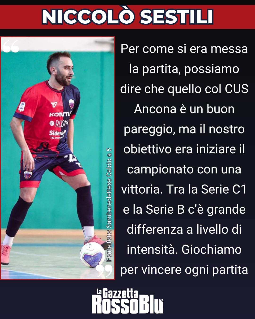 CALCIO A 5 ⚽

@sambcalcioa5 🔴🔵, le parole di Niccolò Sestili 🎙

#niccolòsestili #sambcalcioa5 #sambenedettesecalcioa5 #calcioa5 #sambc5 #sambenedettesec5 #grb #lagazzettarossoblù #samb #sambenedettese