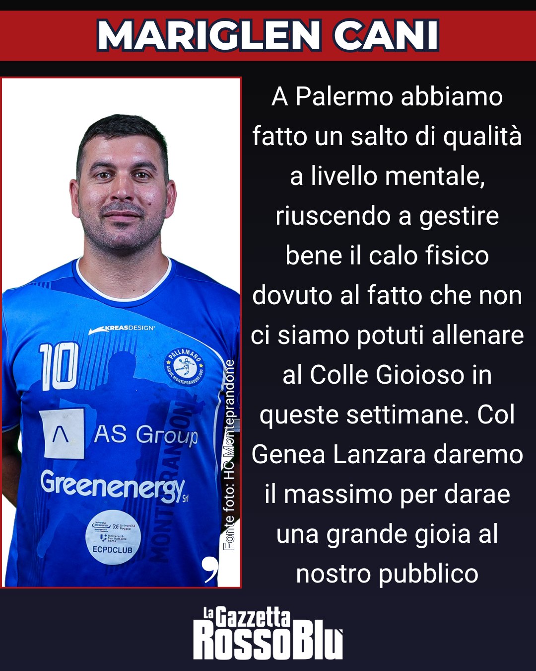 PALLAMANO 🤾‍♂

@hc_monteprandone, le parole del capitano Mariglen Cani 🎙

#mariglencani #pallamano #handball #serieasilver #pallamanomonteprandone #hcmonteprandone #monteprandone #grb #lagazzettarossoblù