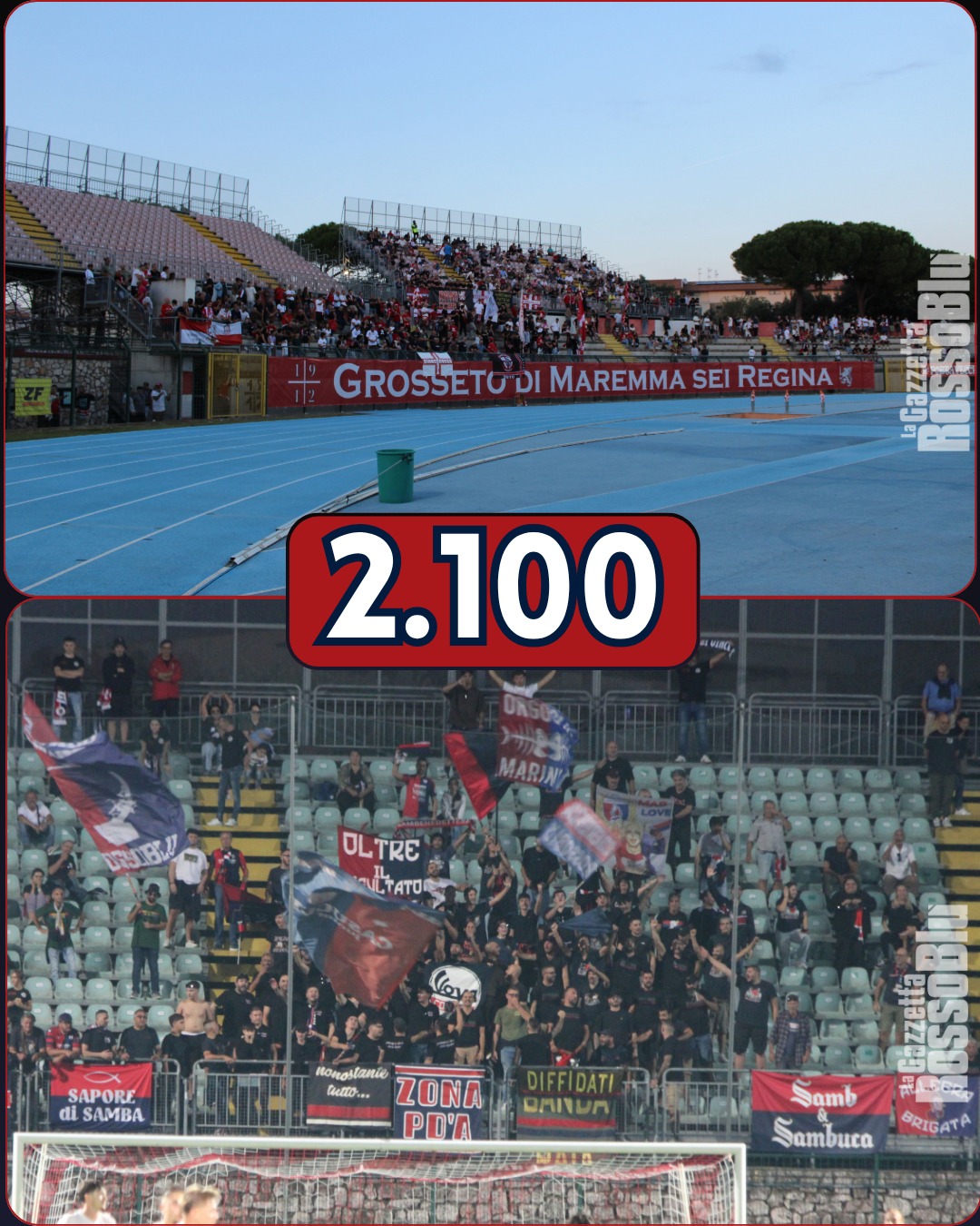 2.100 📊

Sono stati poco più di 2.000 gli spettatori presenti sabato pomeriggio allo Zecchini 🏟 (200 nel settore ospiti) per la partita tra Grosseto e @u.s.sambenedettese 🔴🔵

#grosam #grossetosamb #stadiocarlozecchini #grb #gazzettarossoblù #samb #sambenedettese #lagazzettarossoblù #calcio #seriec #gironeb #legapro #seriecskywifi