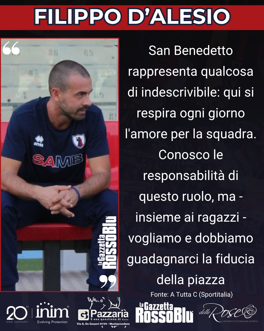 MISTER 🎙

@u.s.sambenedettese 🔴🔵, le parole di Filippo D'Alesio nel corso del suo intervento su Sportitalia 📺 nella trasmissione A Tutta C

#filippodalesio #atuttac #sportitalia #grb #gazzettarossoblù #samb #sambenedettese #lagazzettarossoblù #calcio #seriec #gironeb #legapro #seriecskywifi