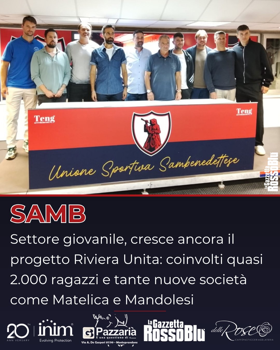 RIVIERA UNITA 🤝🏻

@u.s.sambenedettese 🔴🔵, cresce il progetto Riviera Unita del settore giovanile: coinvolti quasi 2.000 ragazzi

📋 Le società che parteciperanno sono: Grottammare, Martinsicuro, Civitanovese, Matelica, Mandolesi, Academy Sambenedettese, San Benedetto Calcio (ex Sportlandia)

@settoregiovanilesambenedettese #rivieraunita #grb #gazzettarossoblù #samb #sambenedettese #lagazzettarossoblù #calcio #settoregiovanile