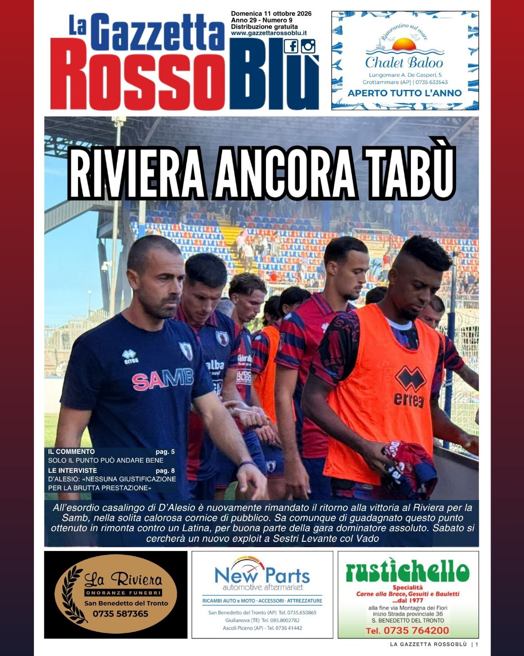 🏟 Samb-Latina 1-1
📰 La nostra prima pagina

#samlat #samblatina #grb #gazzettarossoblù #samb #sambenedettese #lagazzettarossoblù #calcio #seriec #gironeb #legapro #seriecskywifi