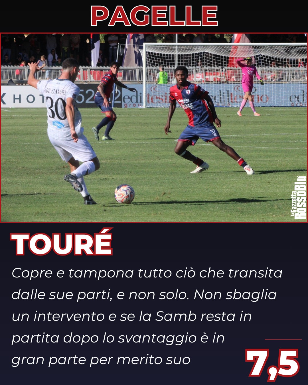 TOURÉ ✅

@u.s.sambenedettese 🔴🔵, tra le note positive della partita col Latina c'è la prova di Moussa Touré a centrocampo

#moussatouré #samlat #samblatina #pagelle #grb #gazzettarossoblù #samb #sambenedettese #lagazzettarossoblù #calcio #seriec #gironeb #legapro #seriecskywifi