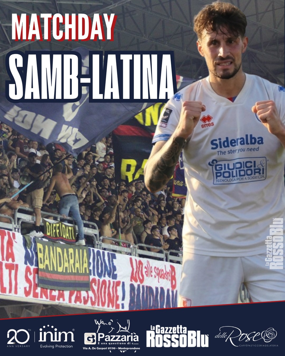 MATCHDAY 9⃣

🗓 Nona giornata di campionato del girone B di Serie C: l'@u.s.sambenedettese 🔴🔵 riceve al Riviera delle Palme 🏟 il Latina. Fischio d'inizio alle 14:30

🔎 I rossoblù di mister Filippo D'Alesio, dopo essersi sbloccati a Grosseto ✅, cercano la seconda vittoria di fila (la prima in casa) 📈

#samlat #samblatina #matchday #stadiorivieradellepalme #grb #gazzettarossoblù #samb #sambenedettese #lagazzettarossoblù #calcio #seriec #gironeb #legapro #seriecskywifi