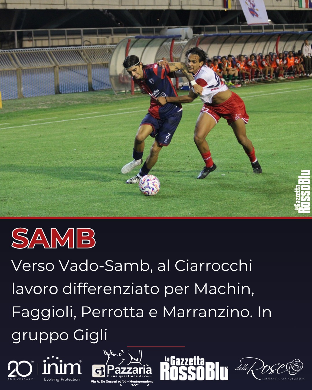 VERSO VADO-SAMB 🔜

Le ultime in casa @u.s.sambenedettese 🔴🔵 in vista della sfida di sabato col Vado

🔎 Al Ciarrocchi lavoro differenziato per diversi elementi; torna in gruppo Gigli

#grb #gazzettarossoblù #samb #sambenedettese #lagazzettarossoblù #calcio #seriec #gironeb #legapro #seriecskywifi