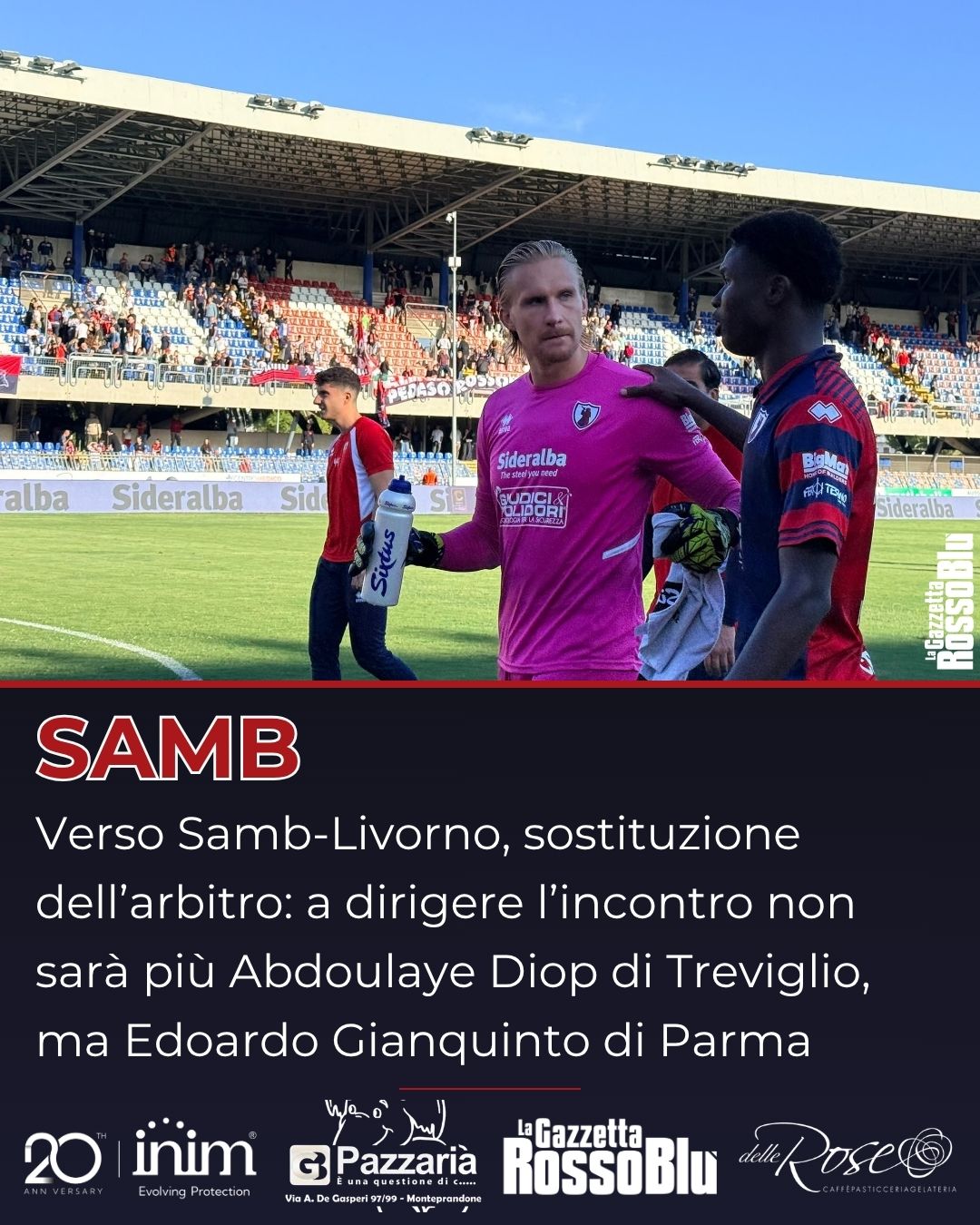 SOSTITUZIONE🔁

La direzione arbitrale di @u.s.sambenedettese🔴🔵 - Livorno è stata affidata al Sig. Edoardo Gianquinto della sezione di Parma