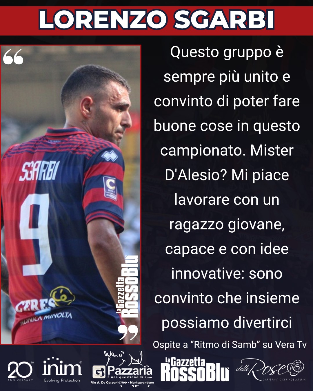 SGARBI🎙

L'attaccante della @u.s.sambenedettese 🔴🔵elogia l'unità del gruppo e si dice ottimista sul prosieguo del campionato