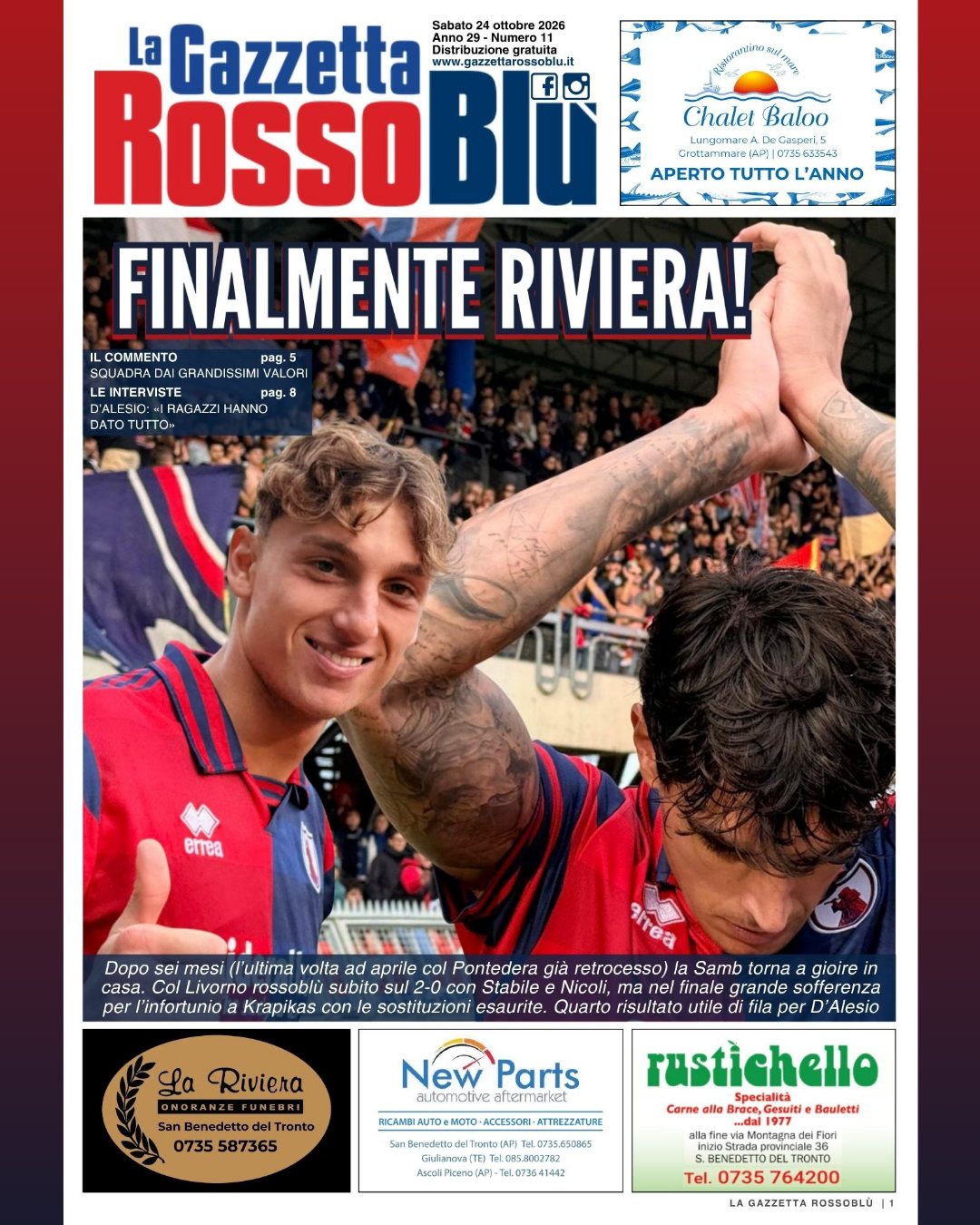 🏟 Samb-Livorno 2-1
📰 La nostra prima pagina

@u.s.sambenedettese #samliv #samblivorno #primapagina #copertina #grb #gazzettarossoblù #samb #sambenedettese #lagazzettarossoblù #calcio #seriec #gironeb #legapro #seriecskywifi