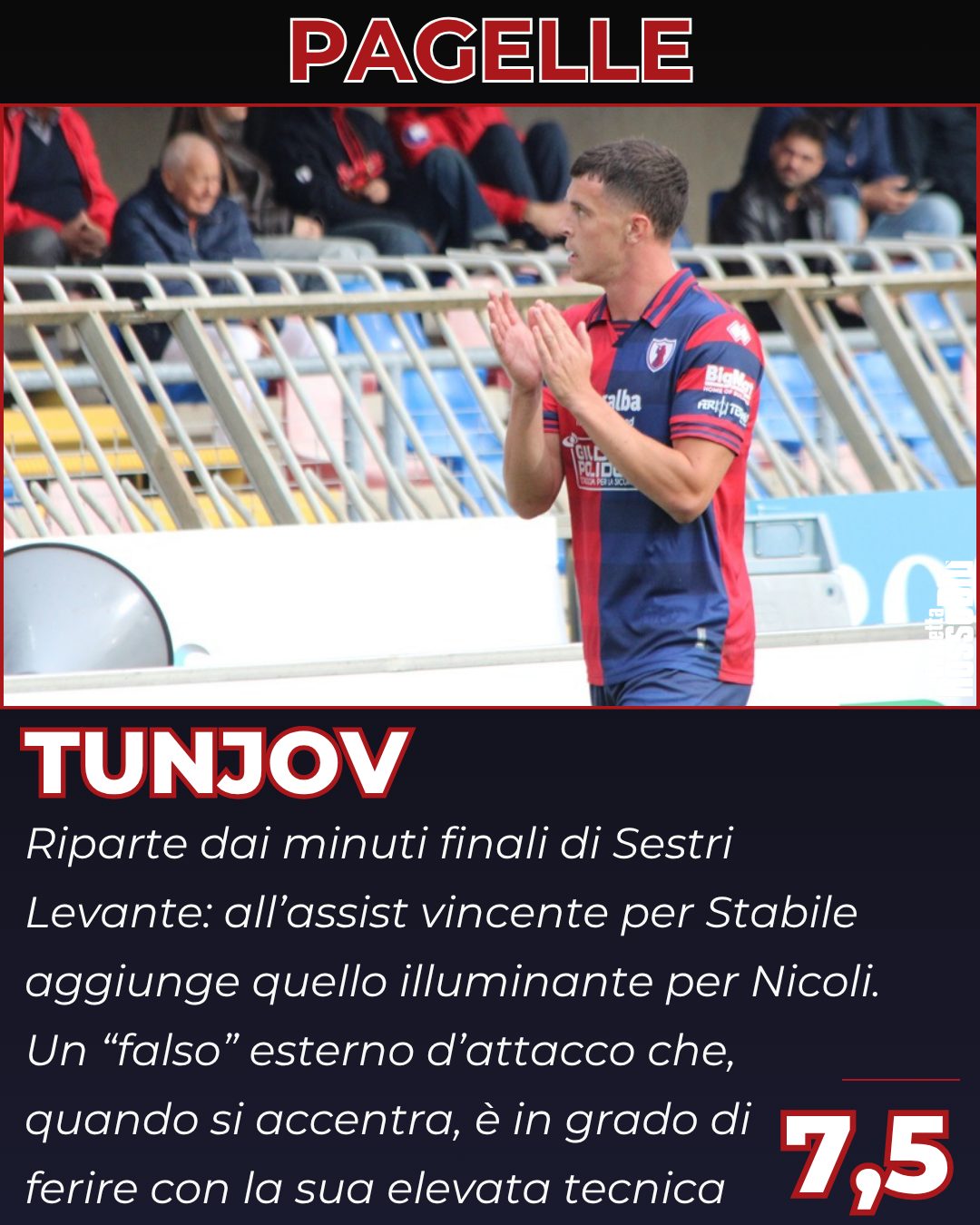 TUNJOV ✅

@u.s.sambenedettese 🔴🔵, decisamente in crescita 📈 il rendimento di Tunjov, esterno d'attacco "atipico"

#georgitunjov #samliv #samblivorno #grb #gazzettarossoblù #samb #sambenedettese #lagazzettarossoblù #calcio #seriec #gironeb #legapro #seriecskywifi