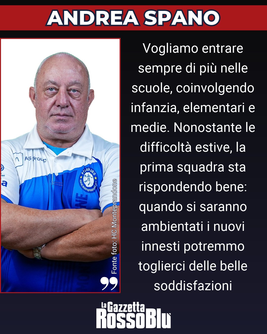 PALLAMANO 🤾‍♂

@hc_monteprandone, le parole di Andrea Spano 🎙 tra settore giovanile e prima squadra

#andreaspano #pallamano #handball #serieasilver #pallamanomonteprandone #hcmonteprandone #monteprandone #grb #lagazzettarossoblù