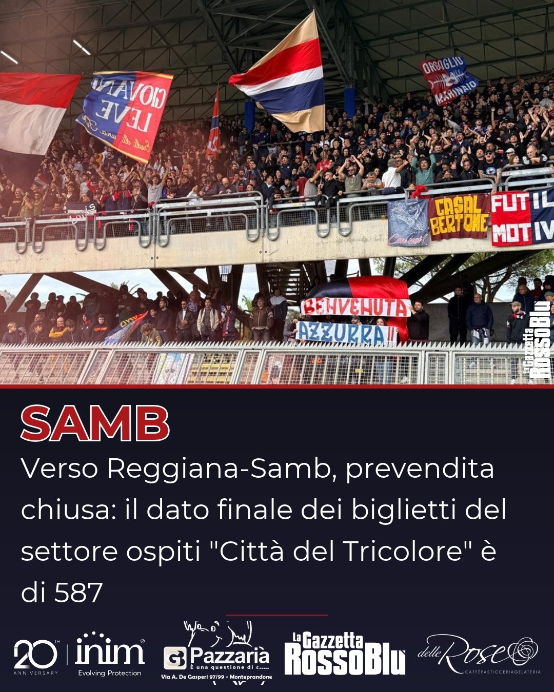 5️⃣8️⃣7️⃣‼️

Verso Reggiana-Samb🔴🔵: saranno circa 600 i tifosi rossoblù al seguito della formazione guidata da mister D'Alesio

#samb #reggianasamb #seriec #tifosi #sambenedettese
