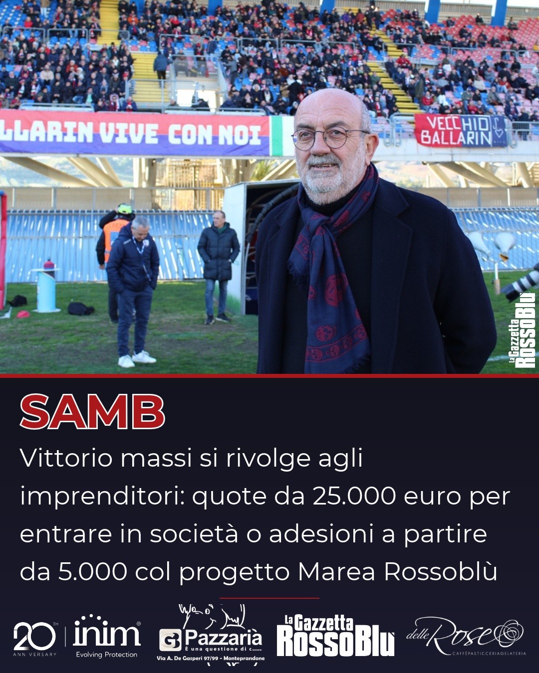 FUTURO SAMB 🔴🔵

Il presidente dell'U.S. Sambenedettese si rivolge agli imprenditori..👇