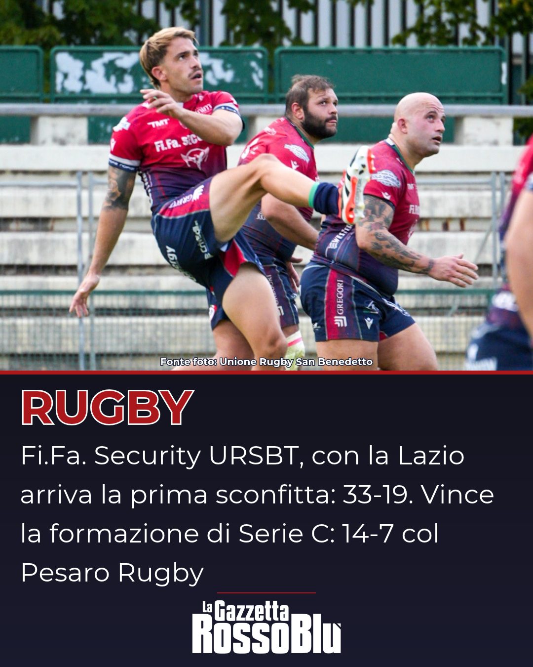 RUGBY 🏉

@unione_rugby_samb 🔴🔵 sconfitta dalla Lazio ❌. Seconda vittoria su due, invece, per la formazione di Serie C, che ha superato il Pesaro Rugby 14-7 ✅

#grb #gazzettarossoblù #samb #sambenedettese #lagazzettarossoblù #calcio #seriec #gironeb #legapro #seriecskywifi