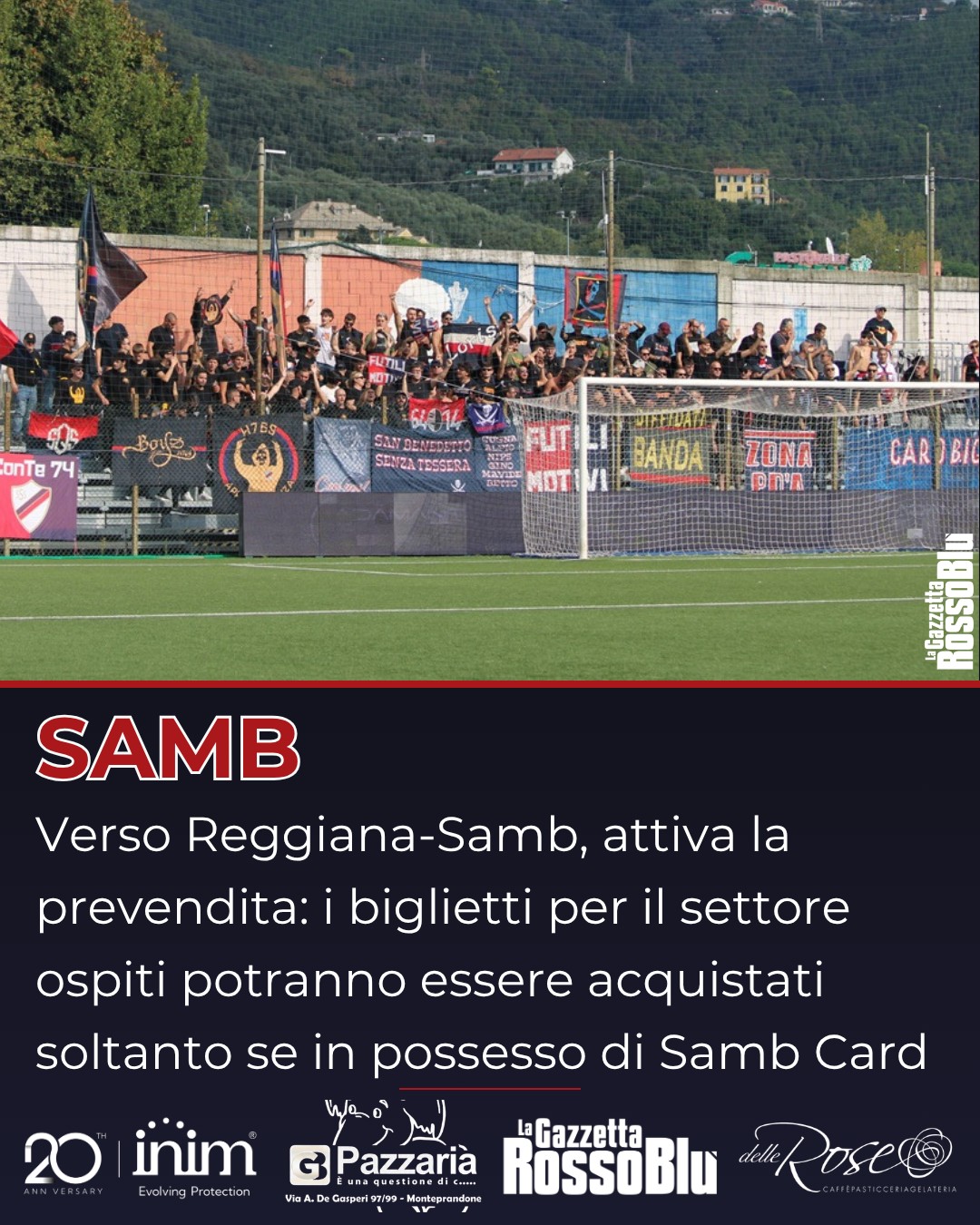 PREVENDITA 🎫

@u.s.sambenedettese 🔴🔵, attiva la prevendita per la partita di venerdì in casa della Reggiana 🏟

⚠ I residenti nelle province di Ascoli, Fermo e Teramo potranno acquistare biglietti soltanto per il settore ospiti (e soltanto se in possesso di tessera)

#regsam #reggianasamb #prevendita #grb #gazzettarossoblù #samb #sambenedettese #lagazzettarossoblù #calcio #seriec #gironeb #legapro #seriecskywifi