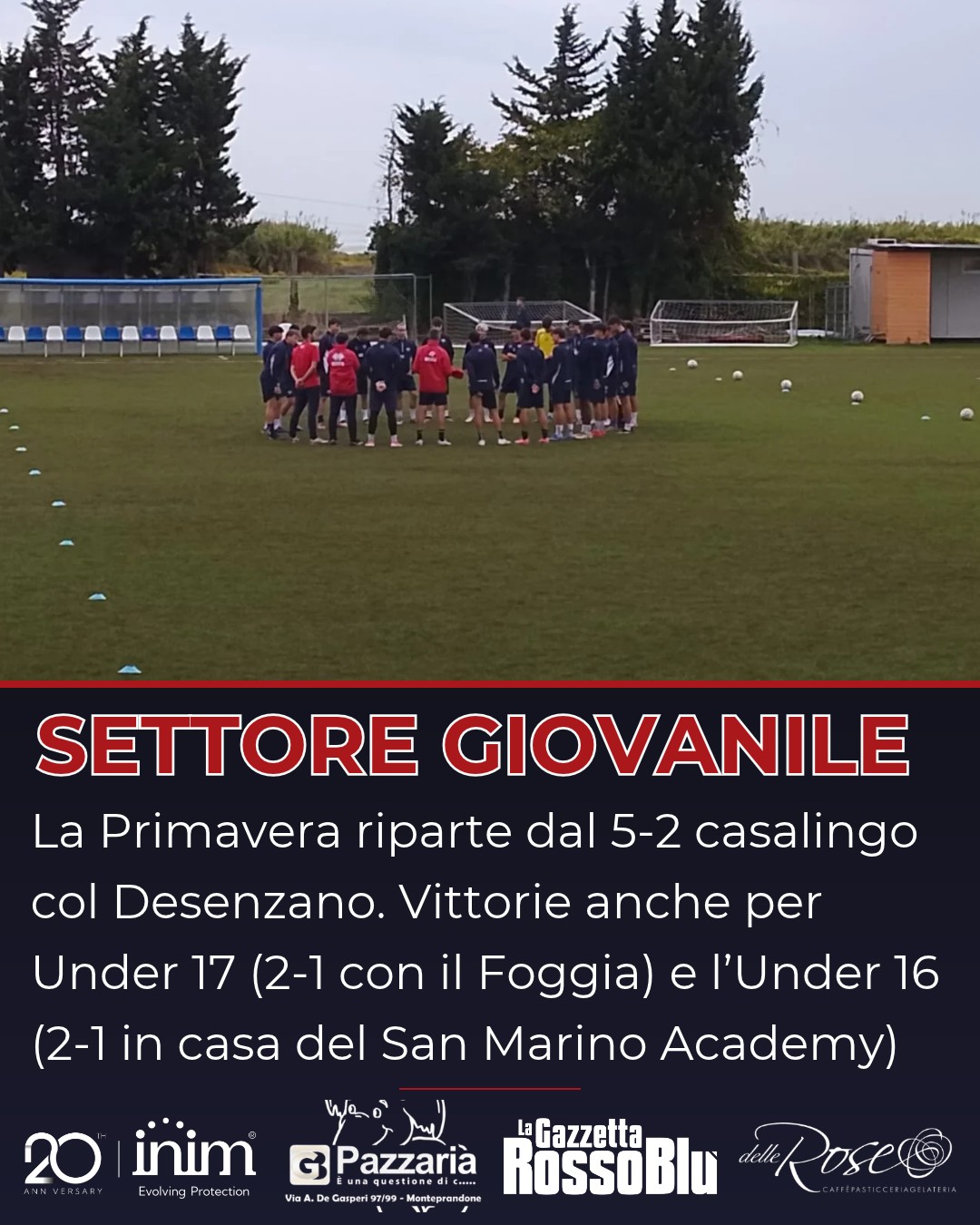 SETTORE GIOVANILE⚽

I risultati delle principali formazioni del settore giovanile della Samb🔴🔵: i ragazzi di mister Loviso battono 5-2 il Desenzano al campo Ciarrocchi